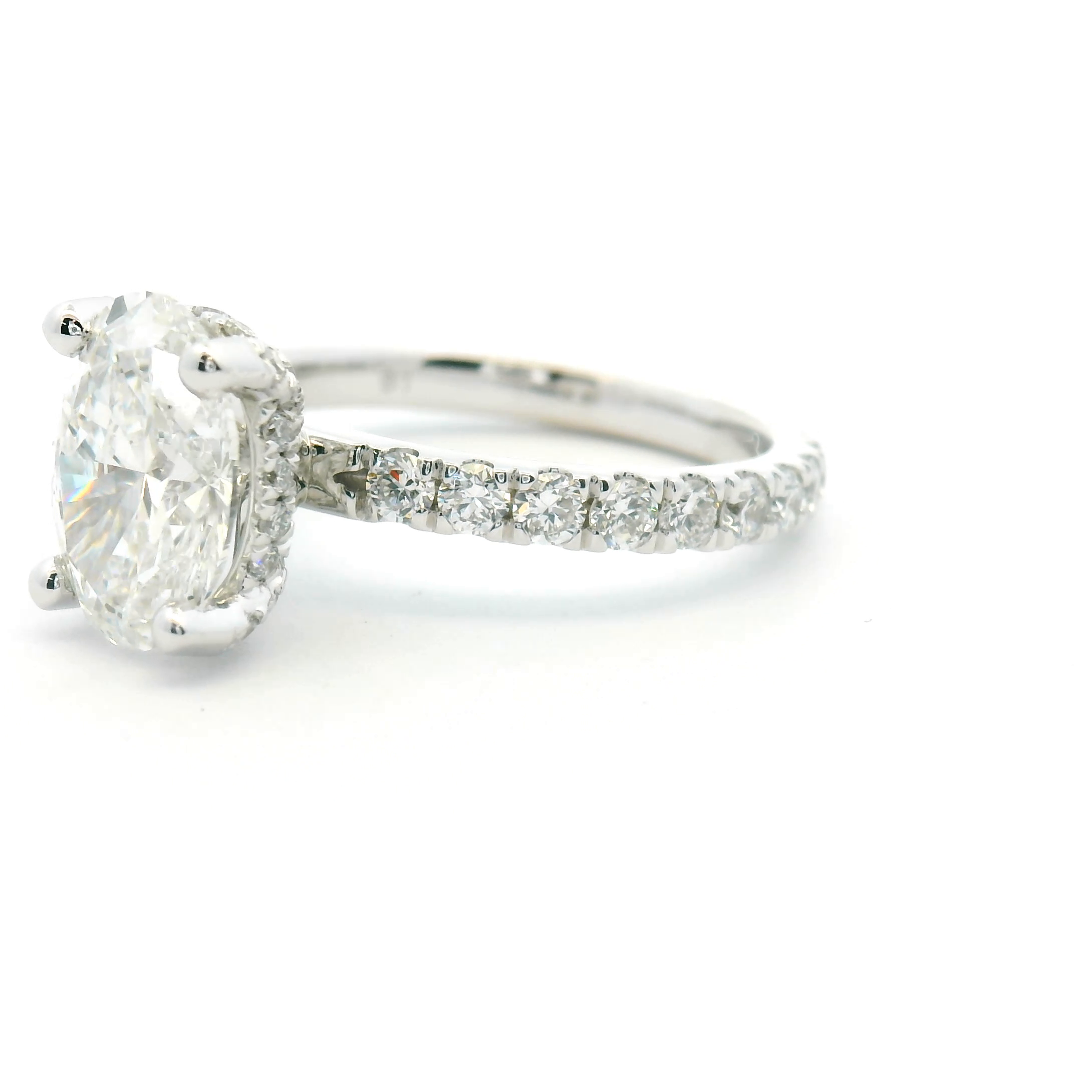 Accented Oval Engagement Ring
