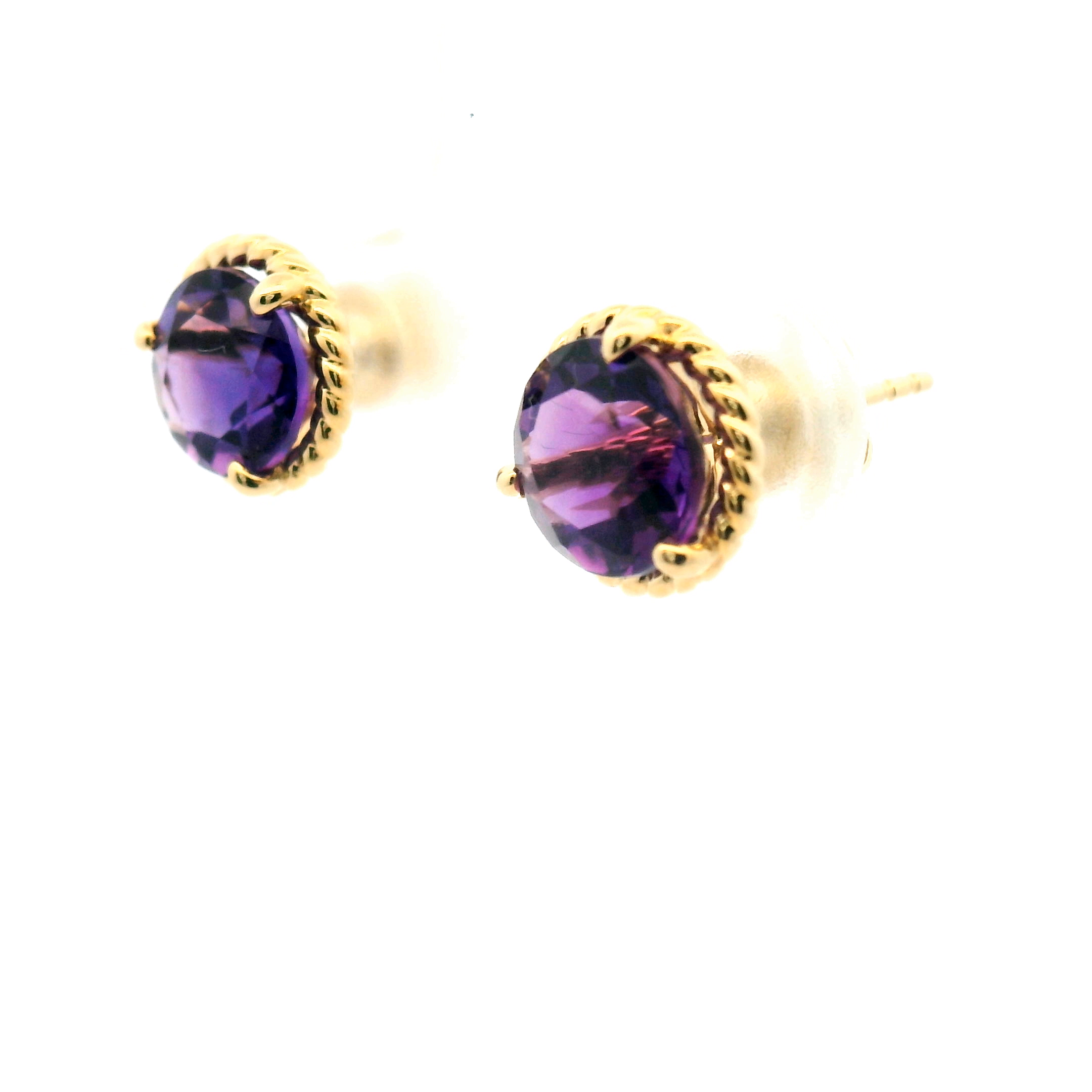 Amethyst Stud Earrings