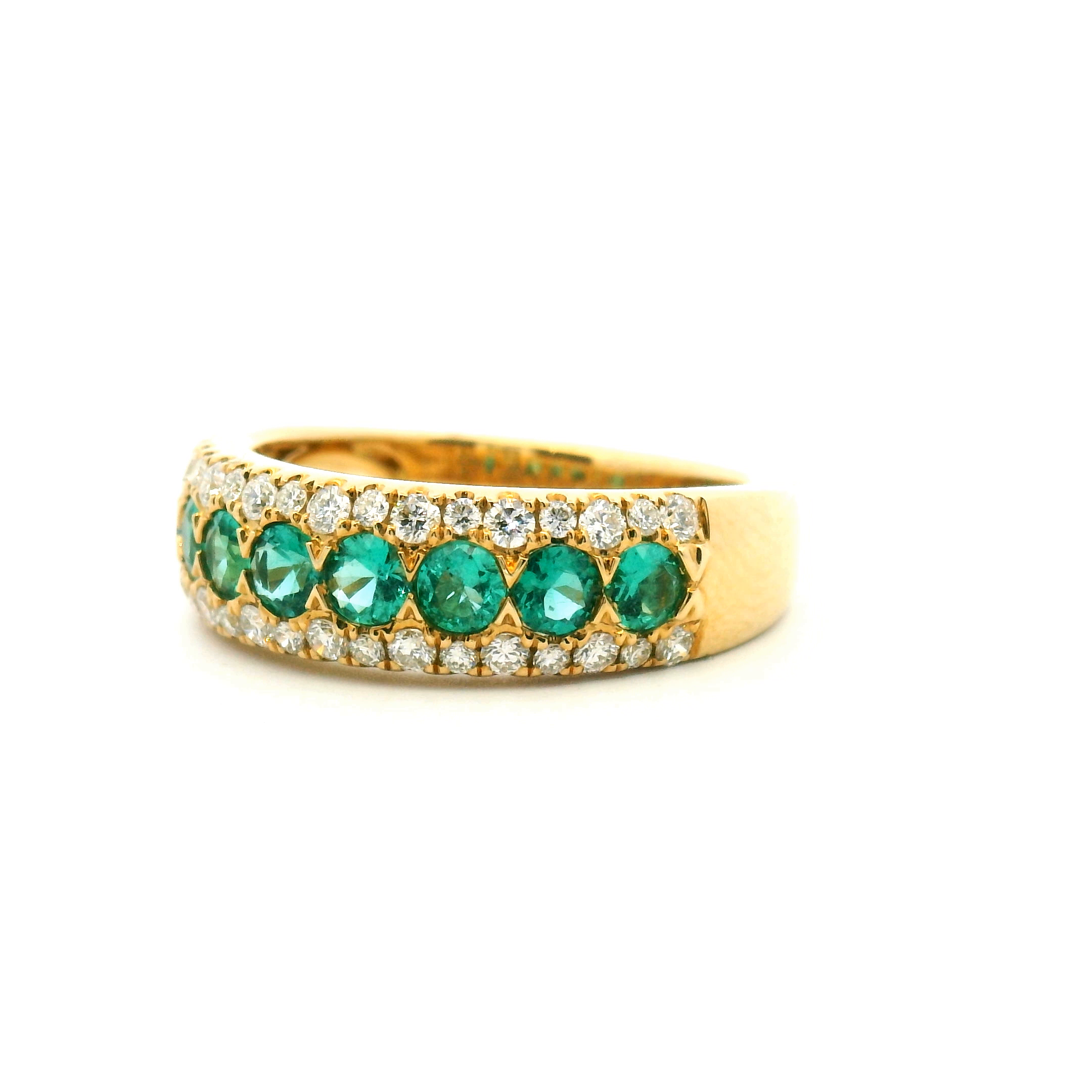 Emerald and Diamond Cocktail Ring