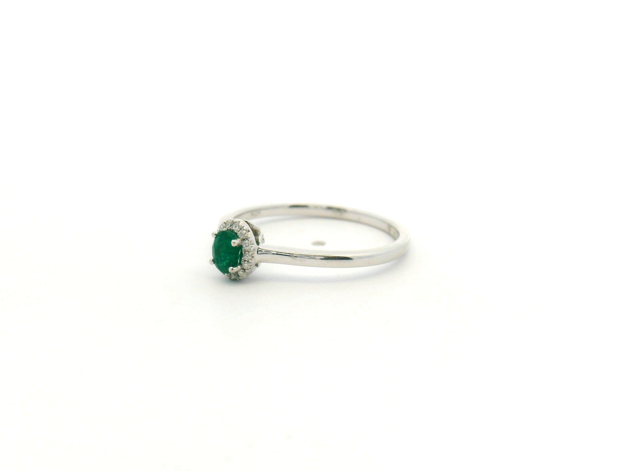 Emerald Halo Stackable Ring