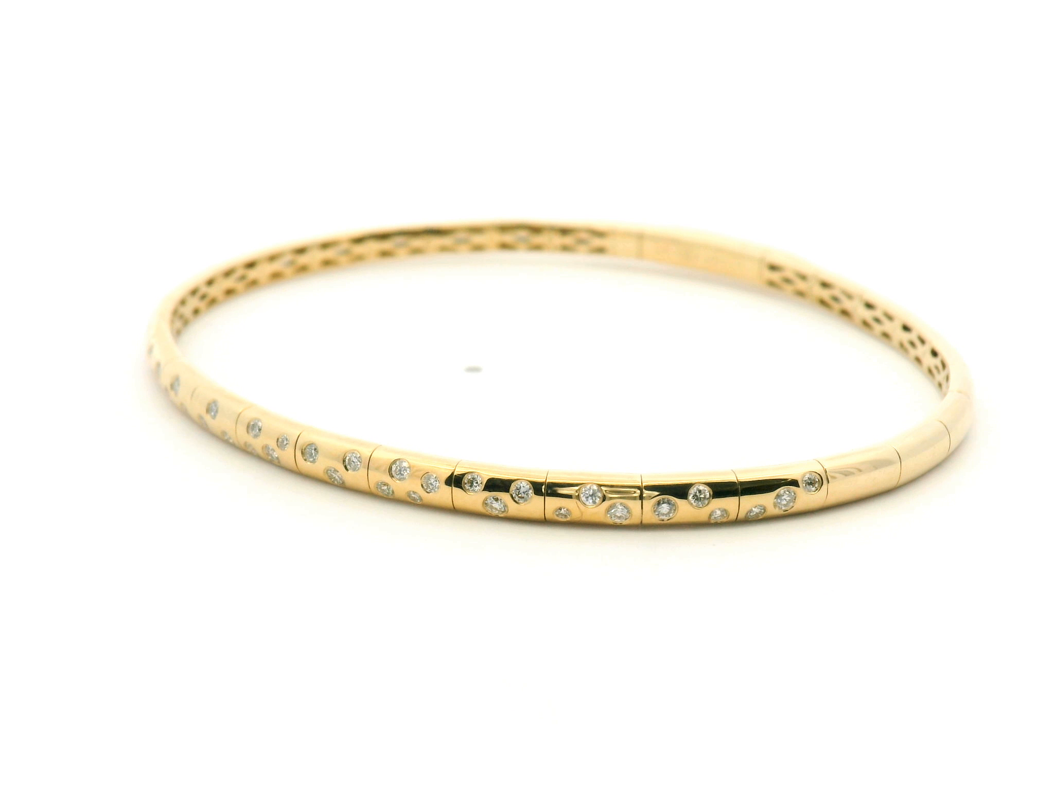 Diamond Scatter Flexible Bangle Bracelet
