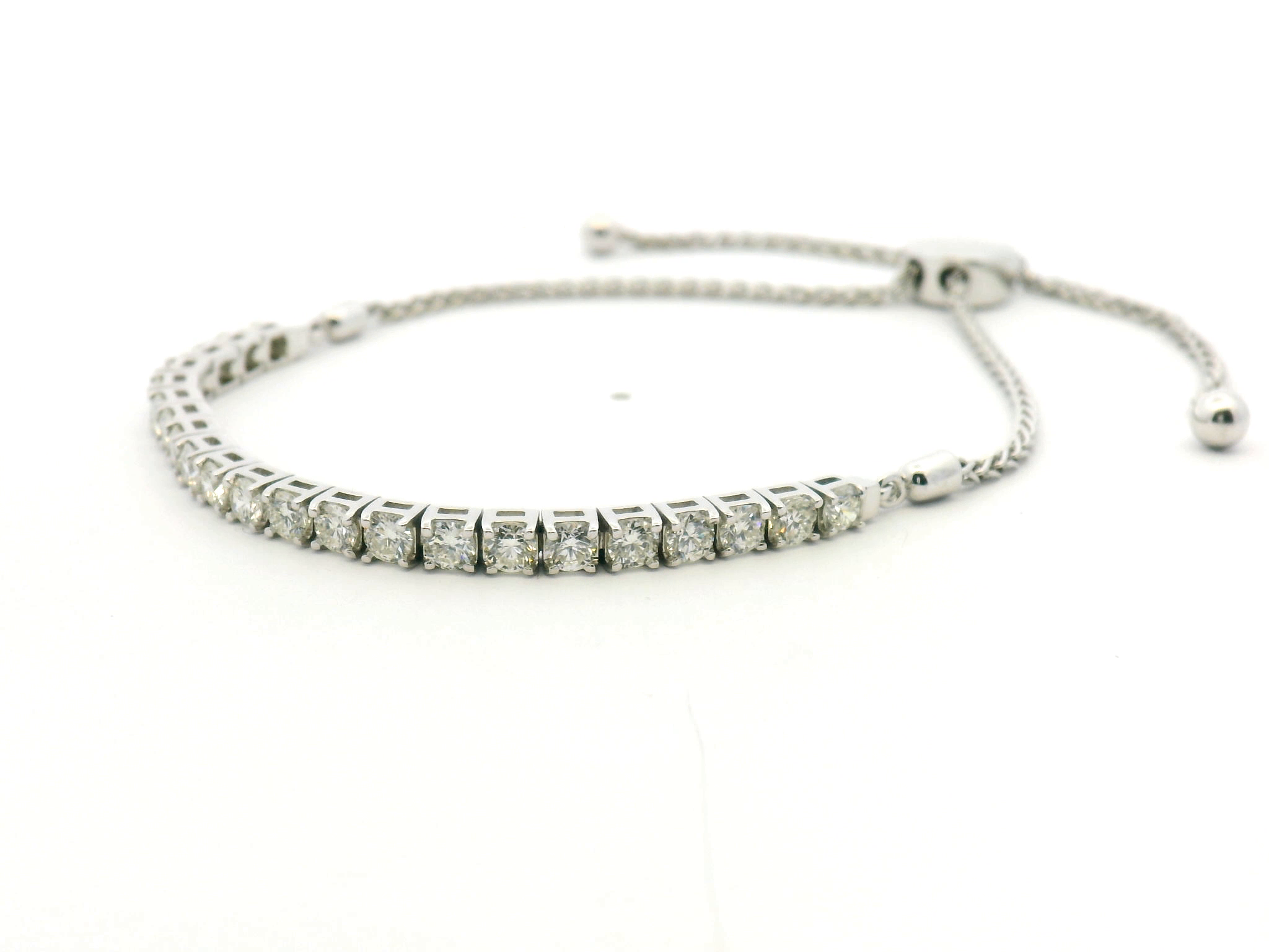 Diamond Straight-Line Bolo Bracelet