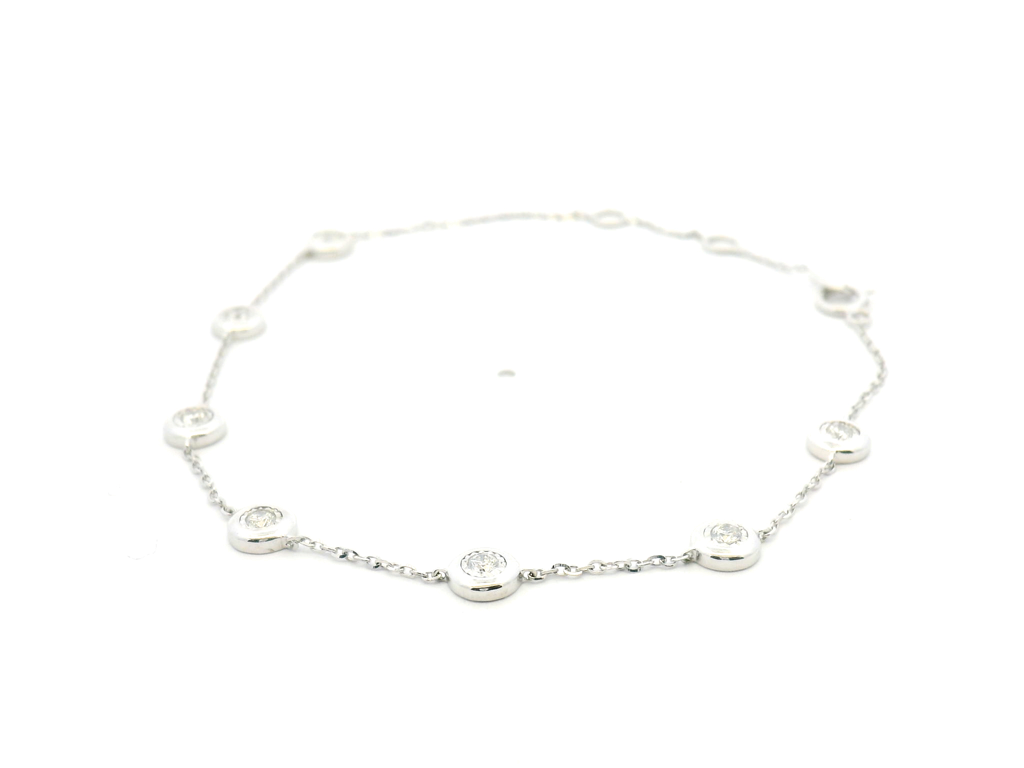 Diamond Bezel Station Bracelet