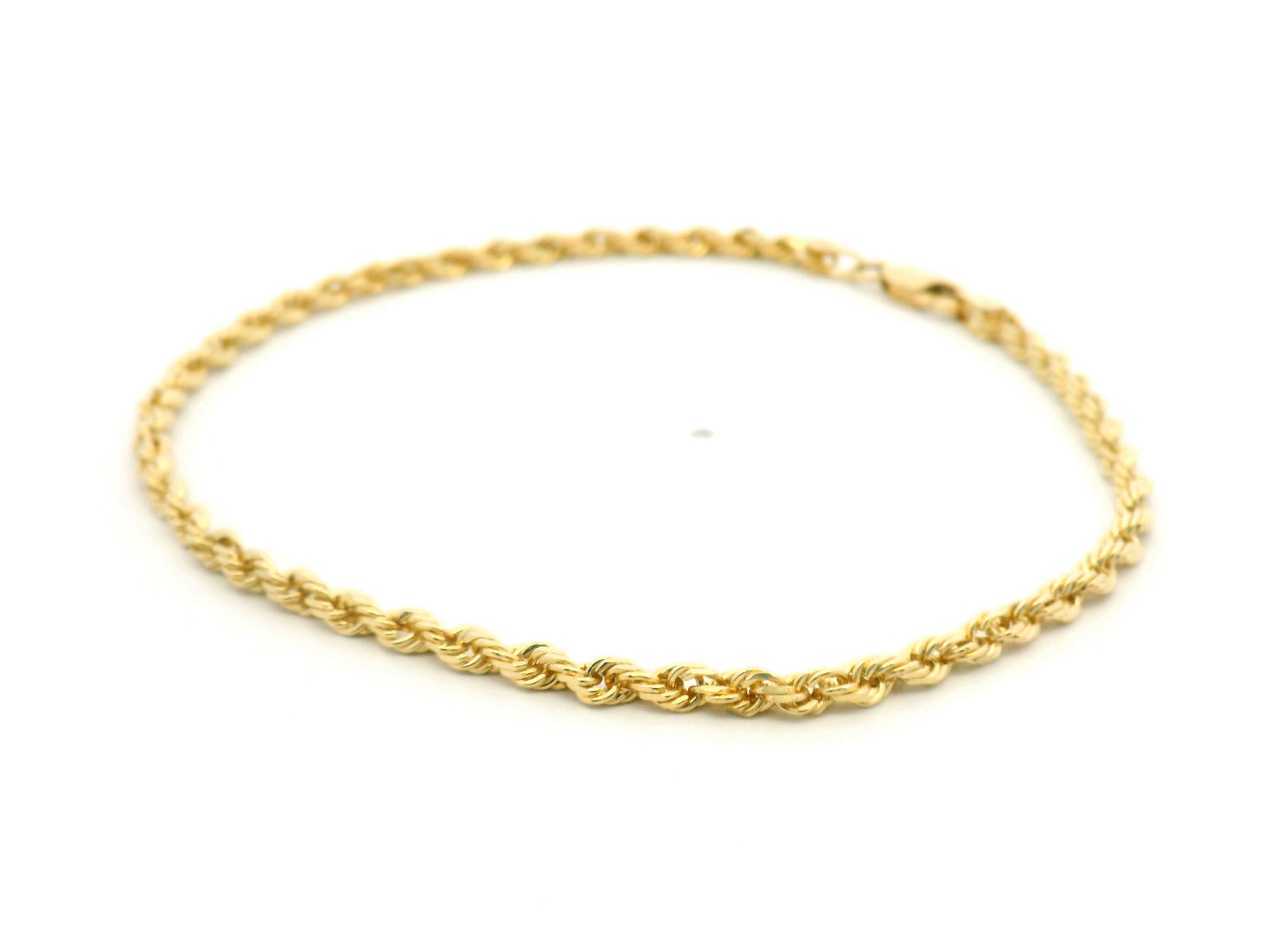 Yellow Gold Rope Chain Bracelet