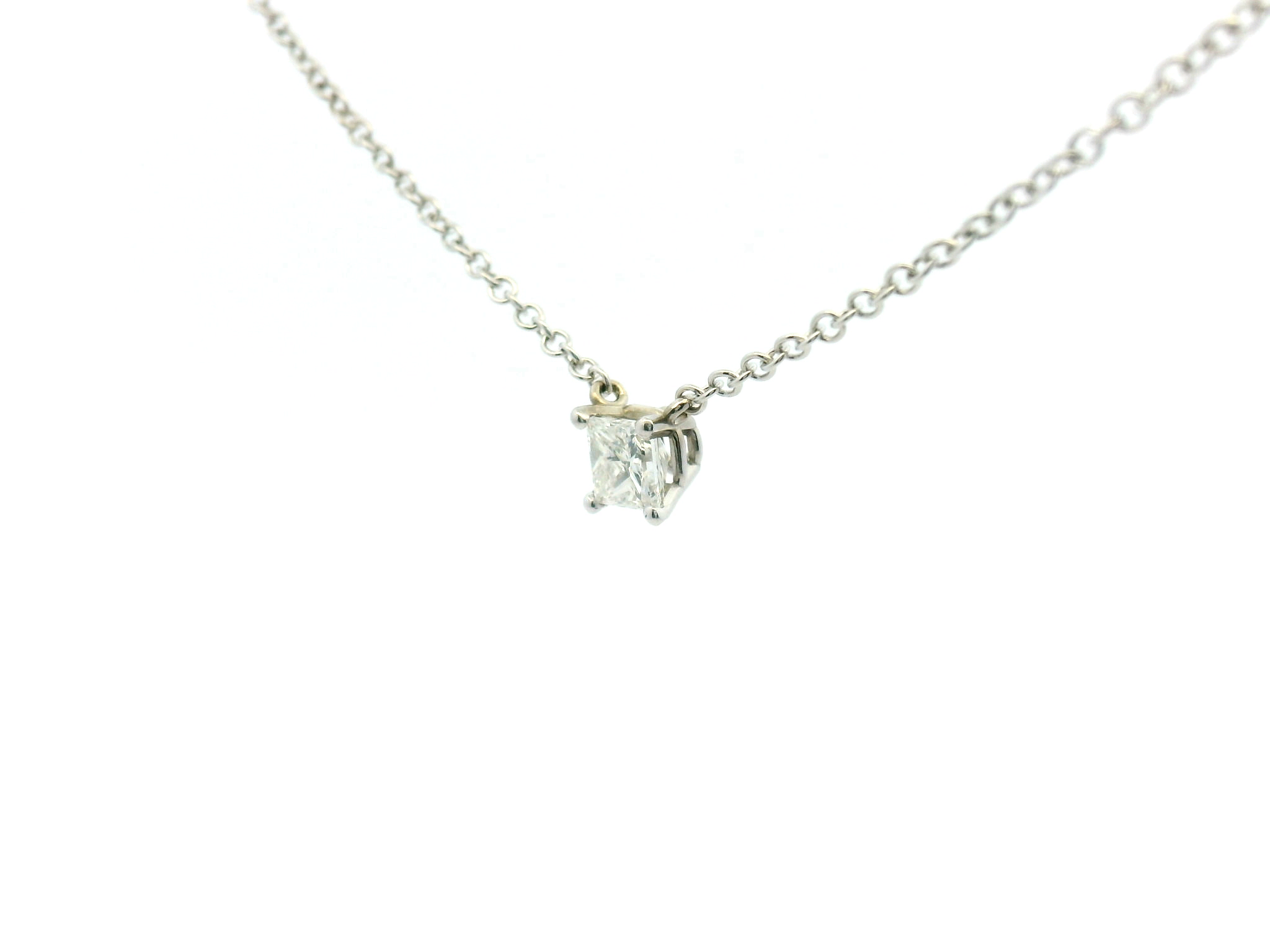 Princess Cut Diamond Pendant Necklace
