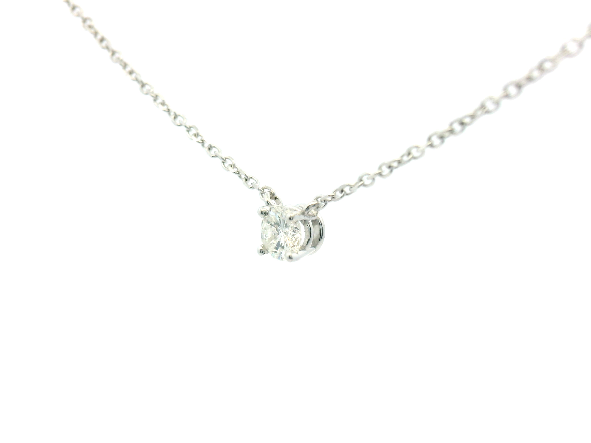 Round Diamond Pendant Necklace