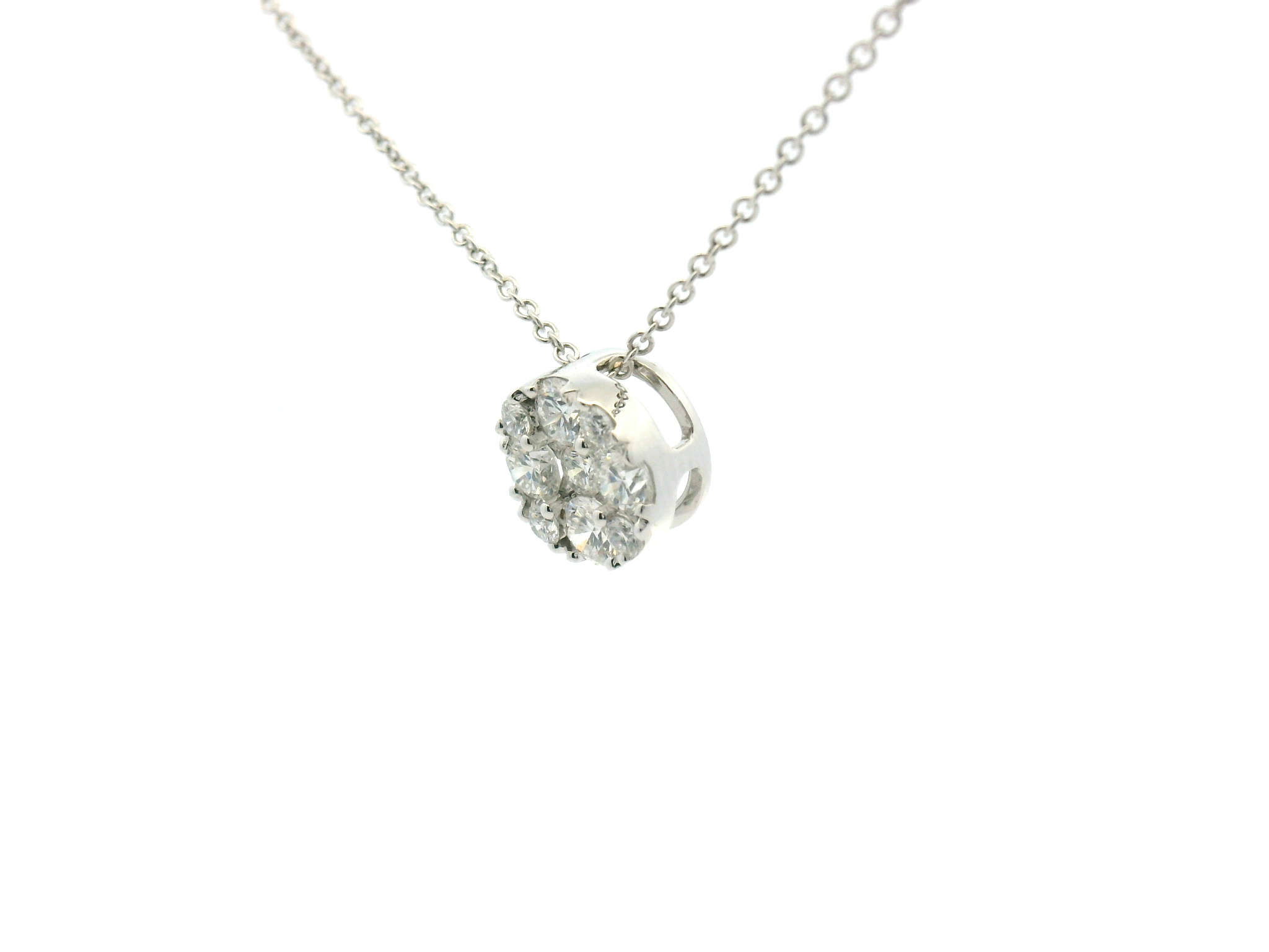 Diamond Cluster Pendant Necklace