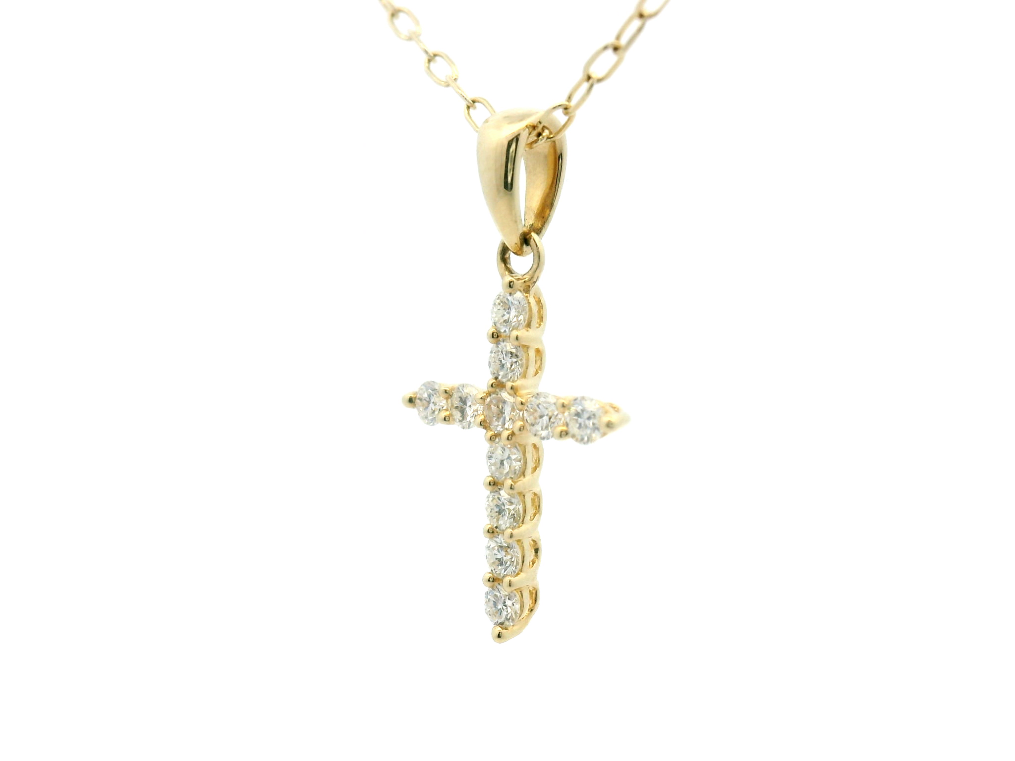 Diamond Cross Pendant Necklace