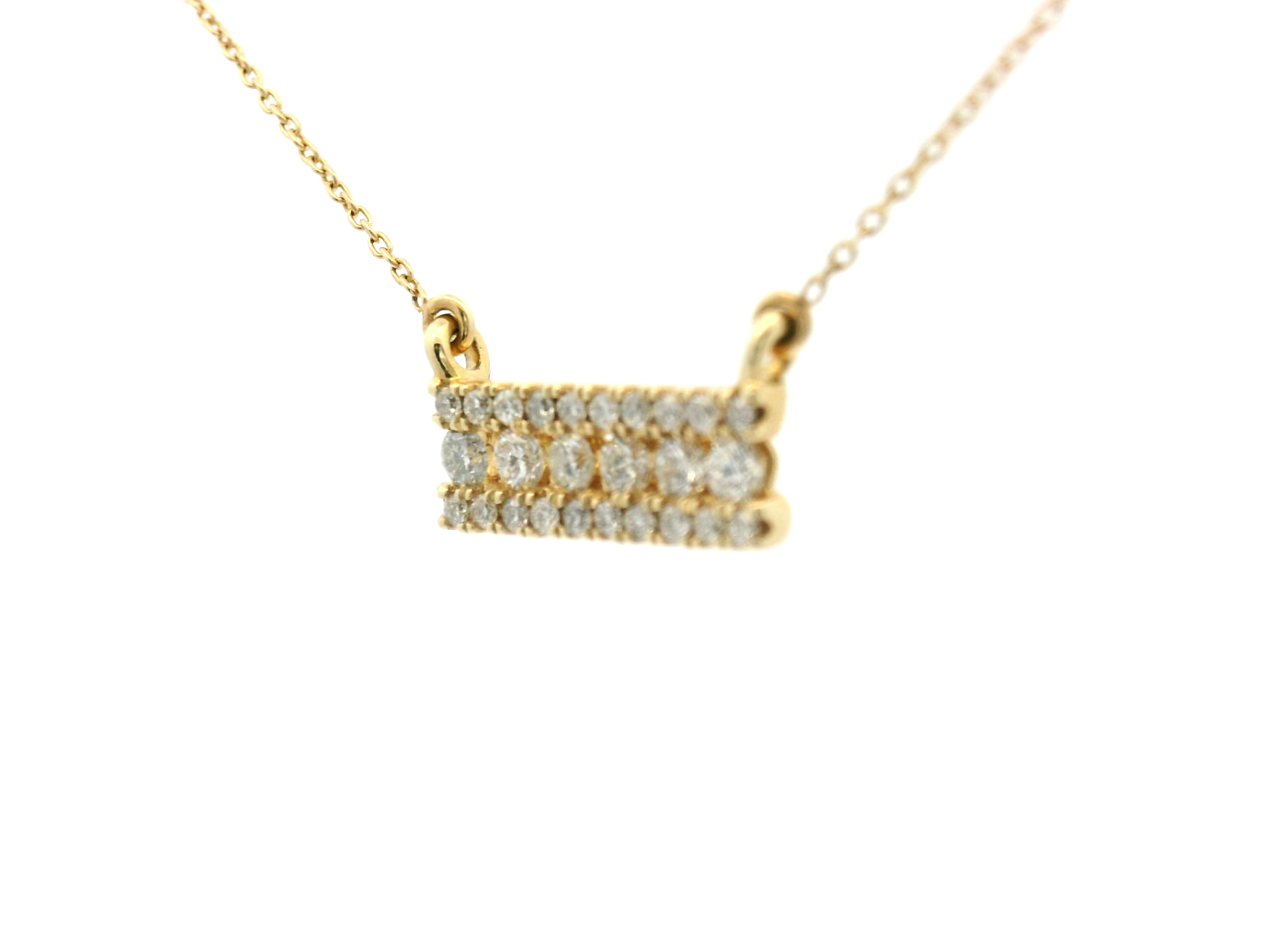 Diamond Bar Pendant Necklace