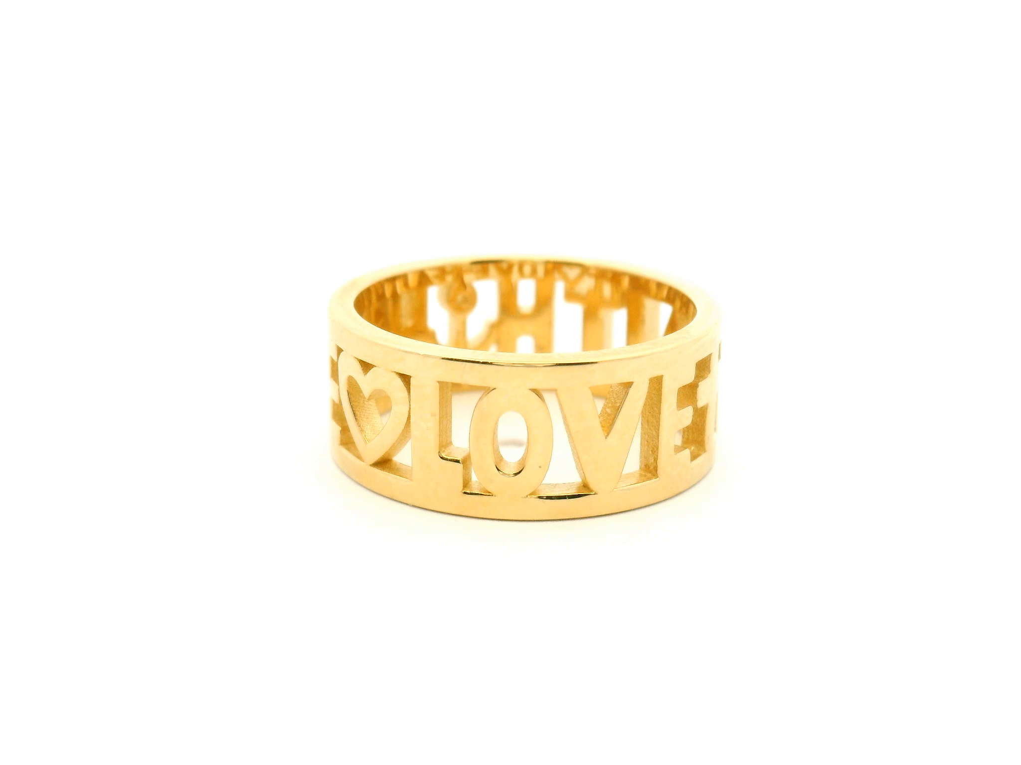 Faith Hope Love Gold Eternity Band