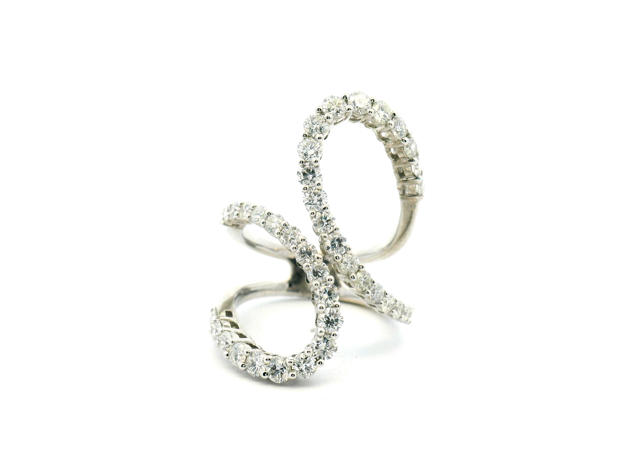 Diamond Open Wrap Fashion Ring