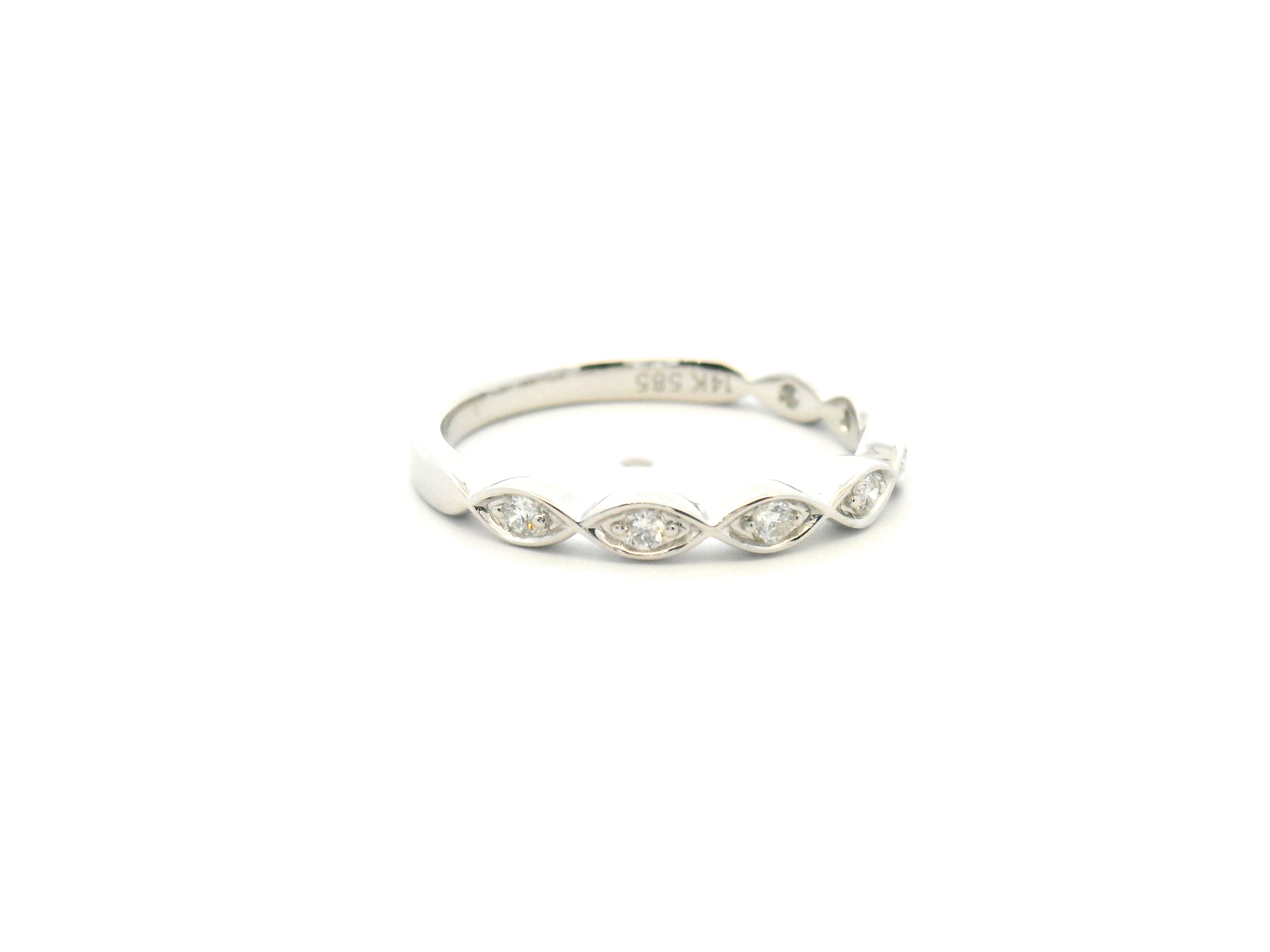 Diamond Marquise Frame Wedding Band