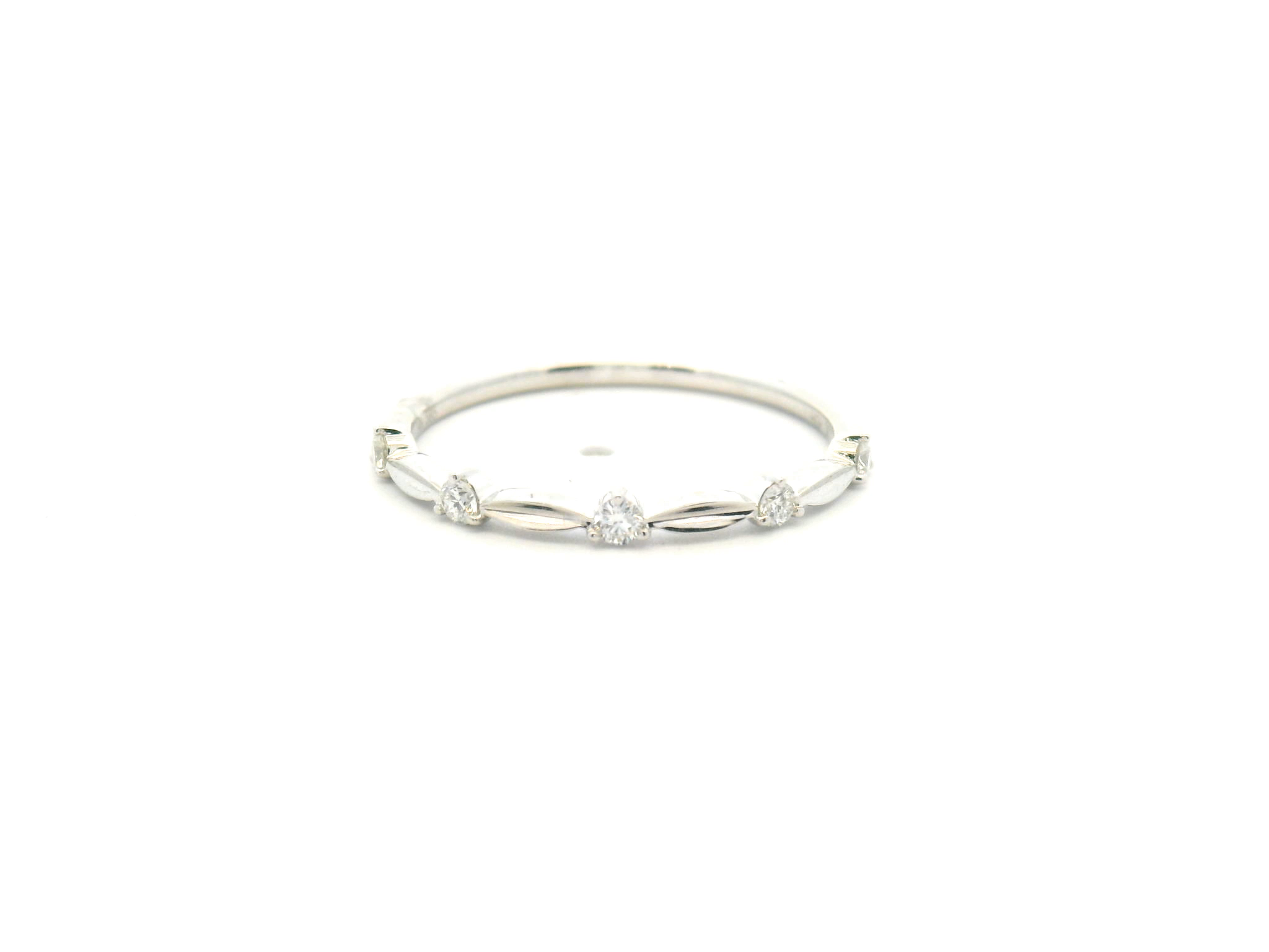 Diamond Marquise Station Wedding Band