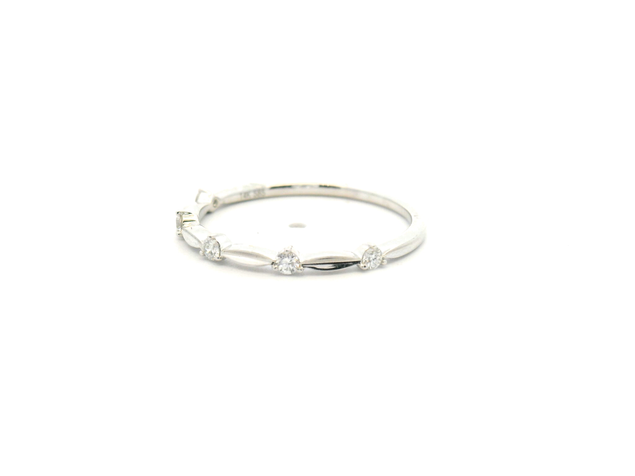Diamond Marquise Station Wedding Band
