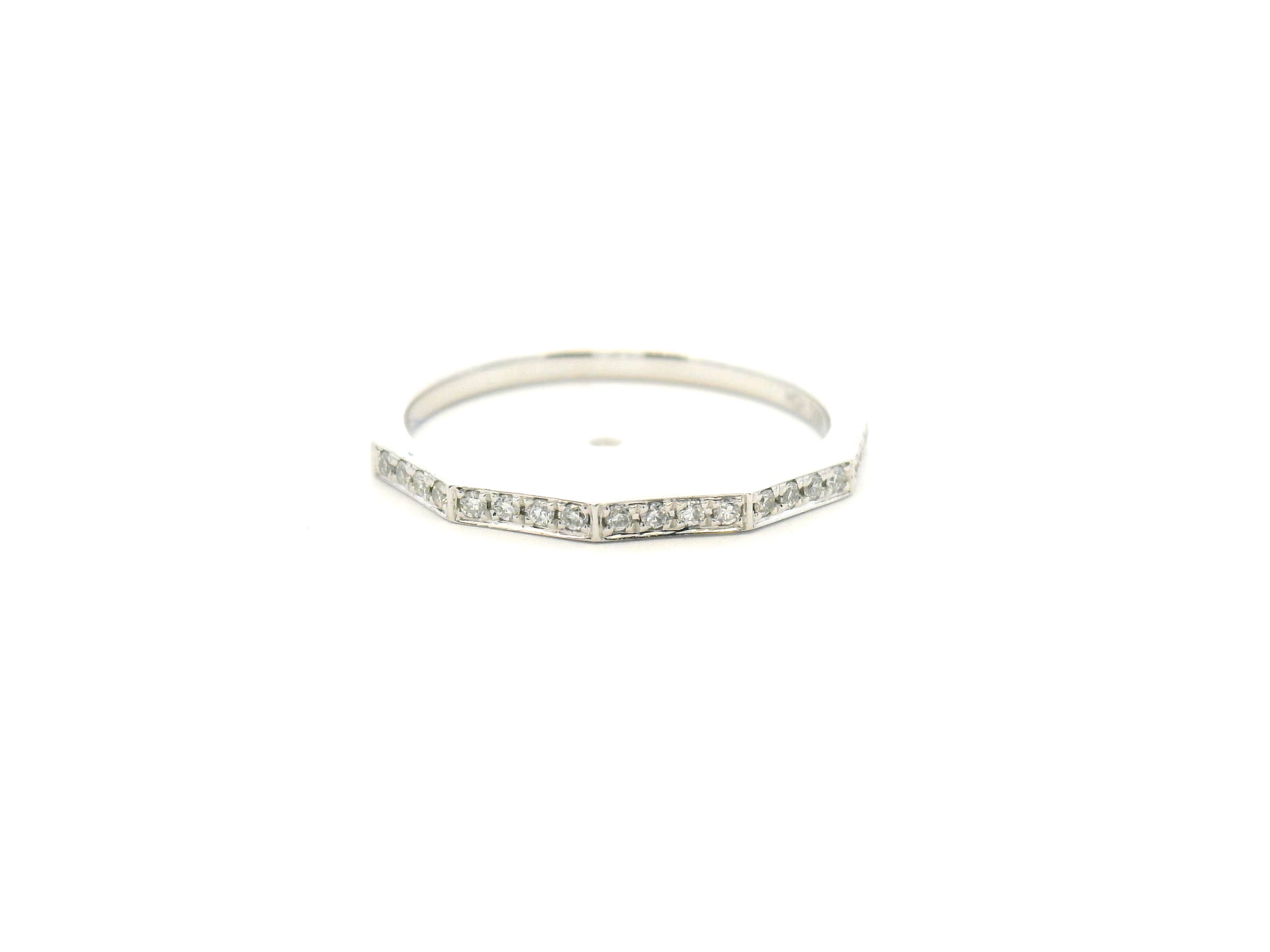 Diamond Chevron Wedding Band