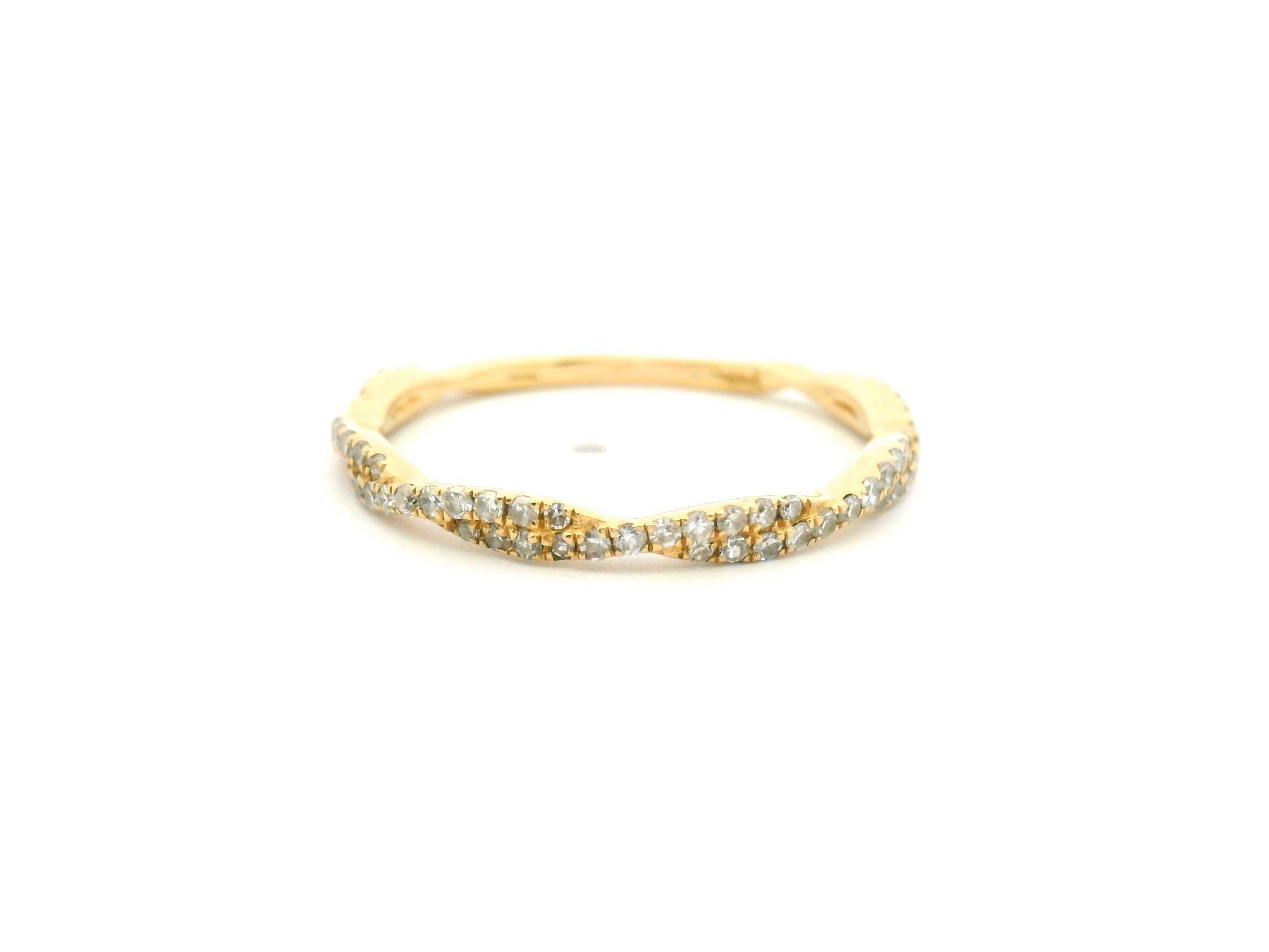 Diamond Twist Wedding Band