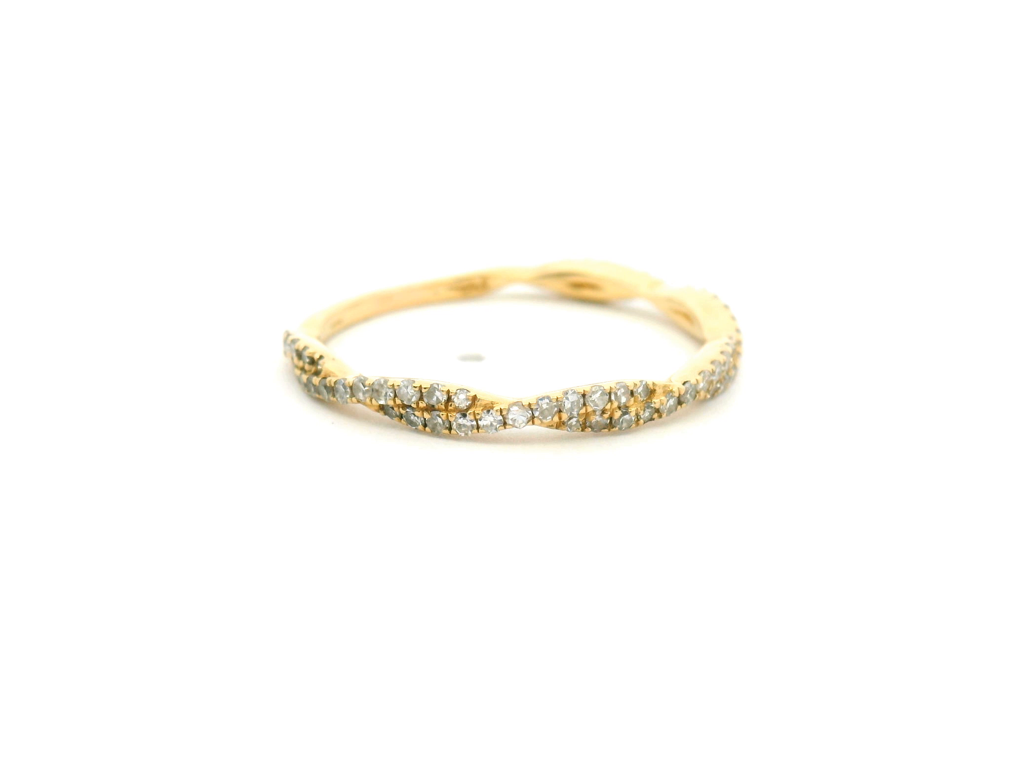 Diamond Twist Wedding Band