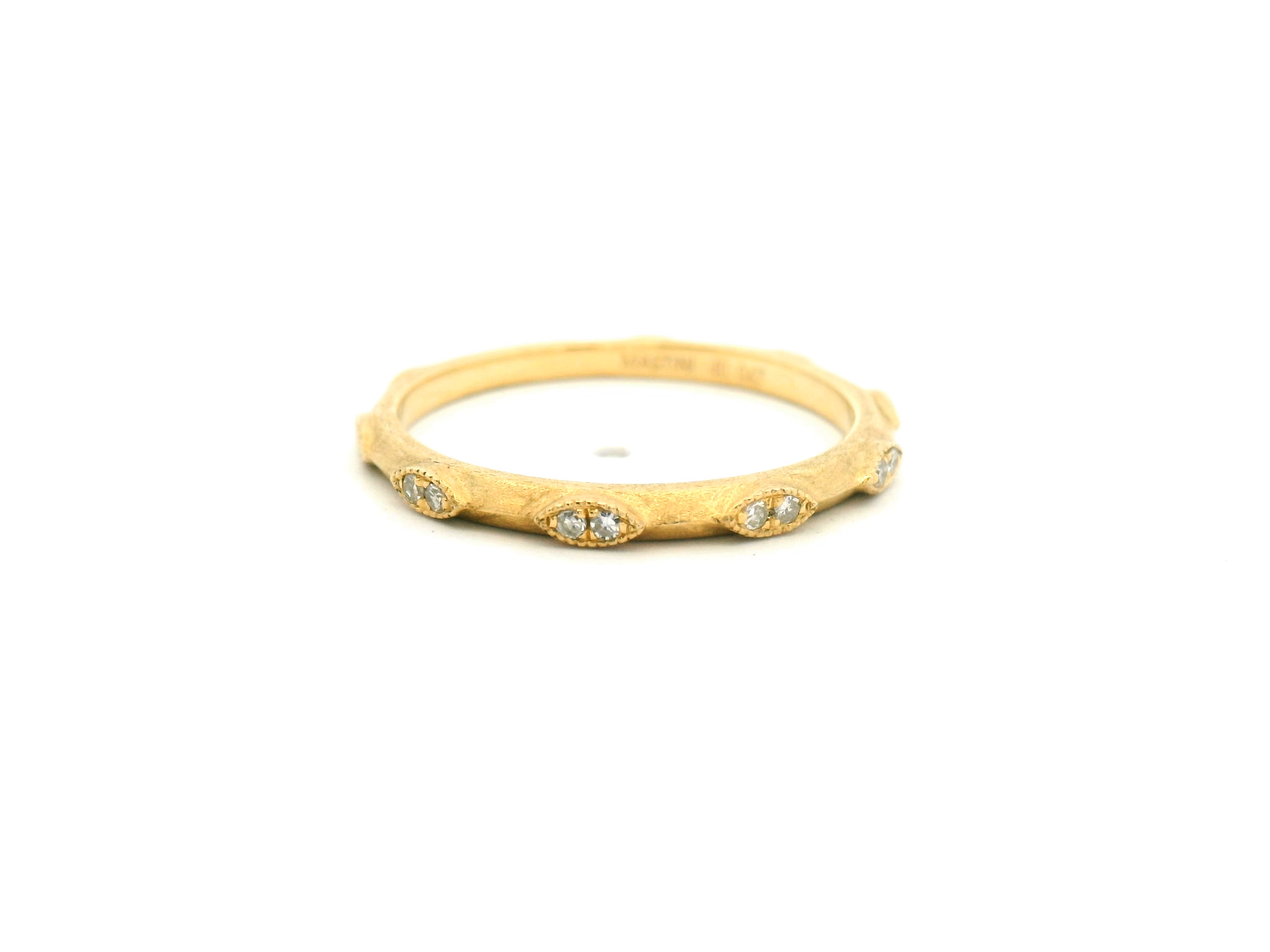 Diamond Textured Wedding Band
