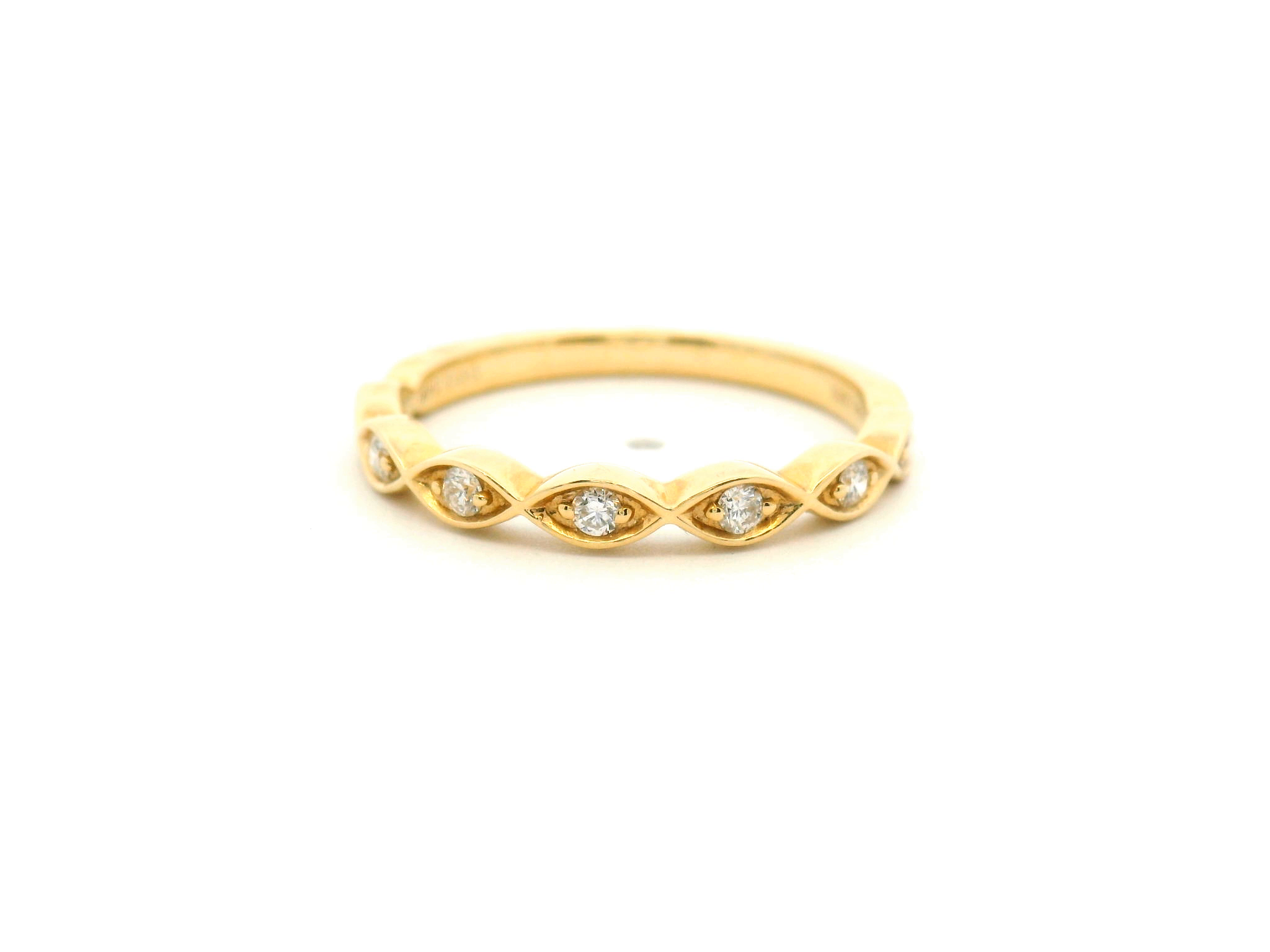 Diamond Marquise Station Wedding Band