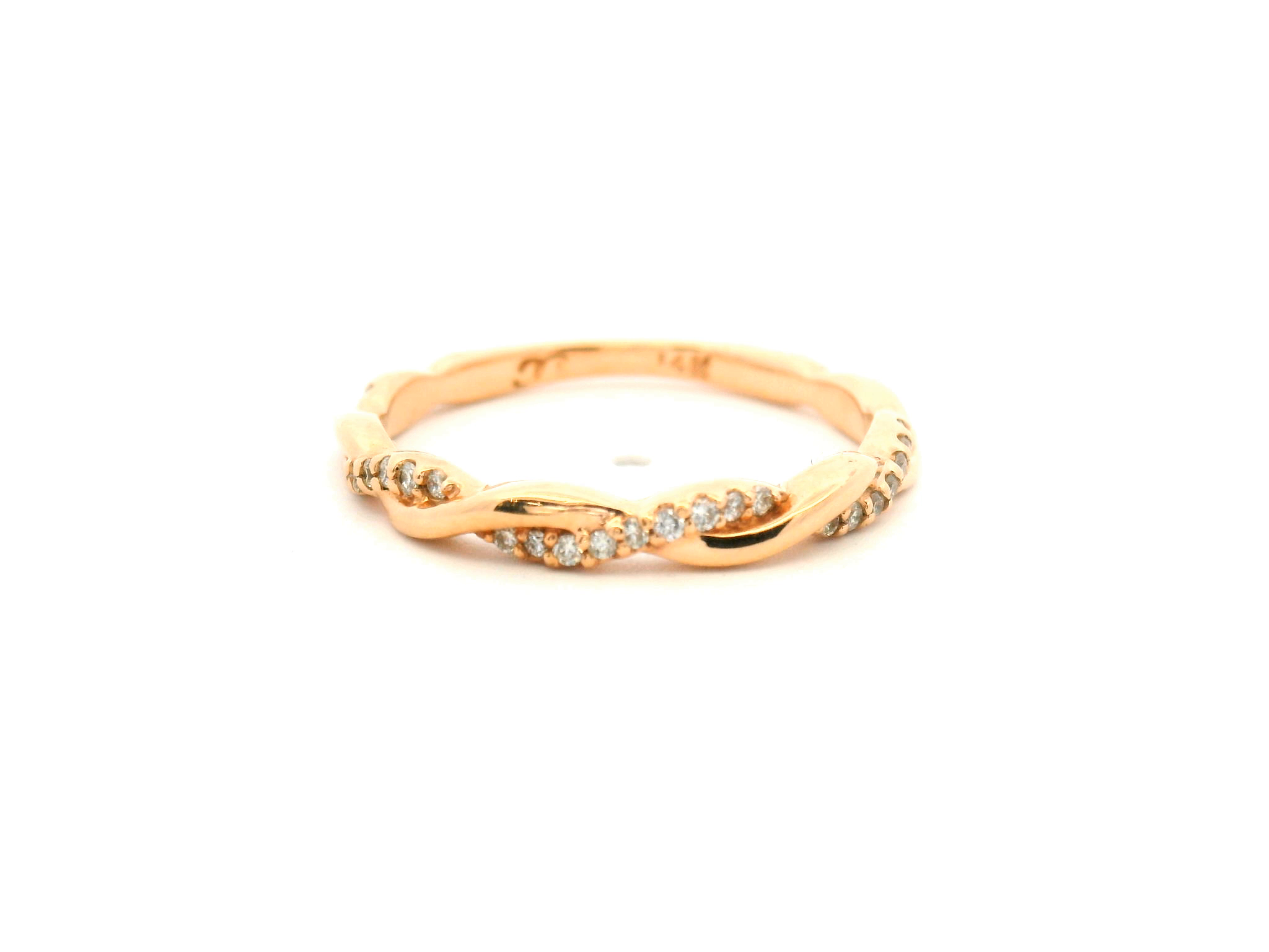 Diamond Twist Wedding Band