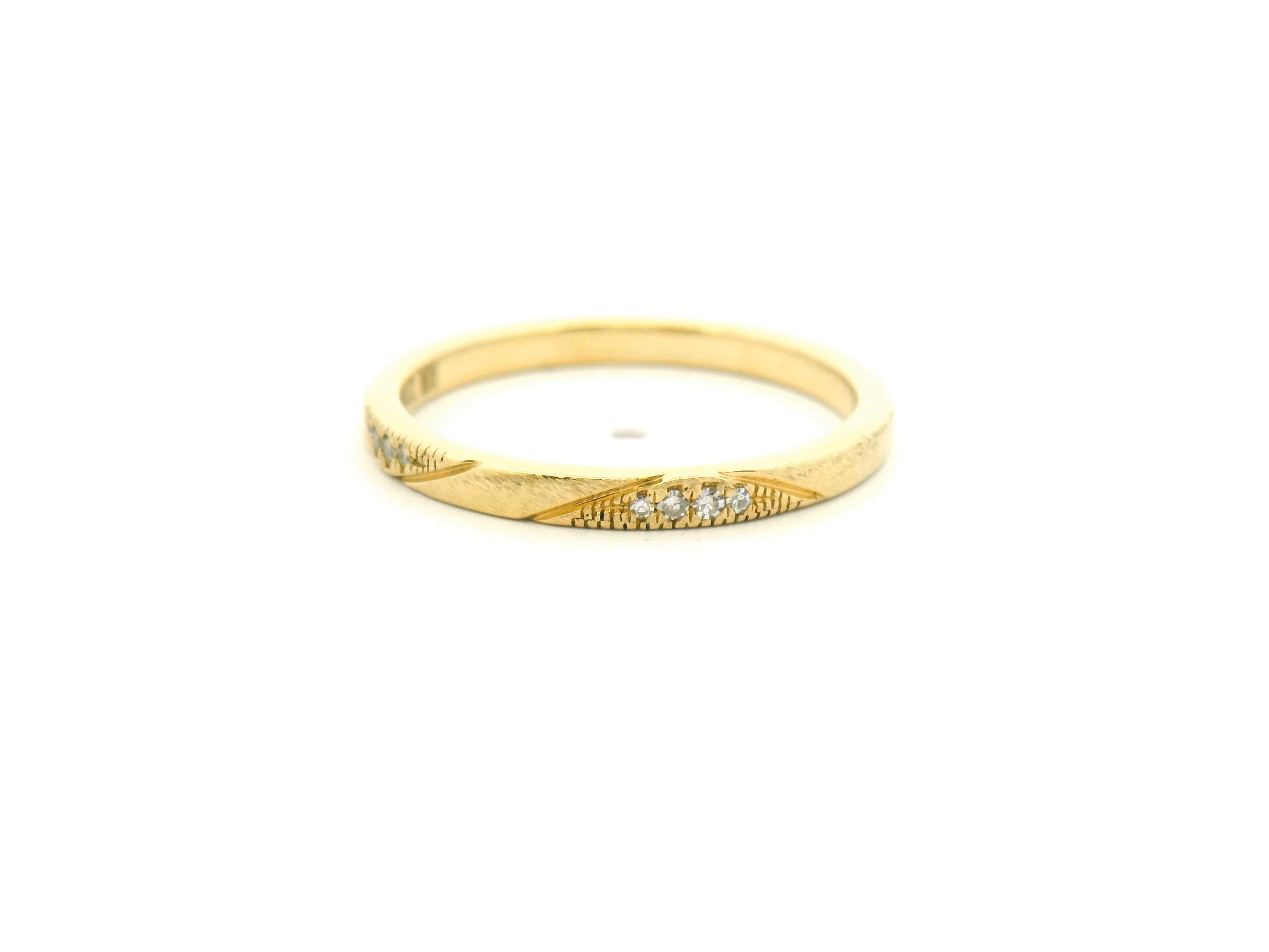 Diamond Accent Textured Wedding Band
