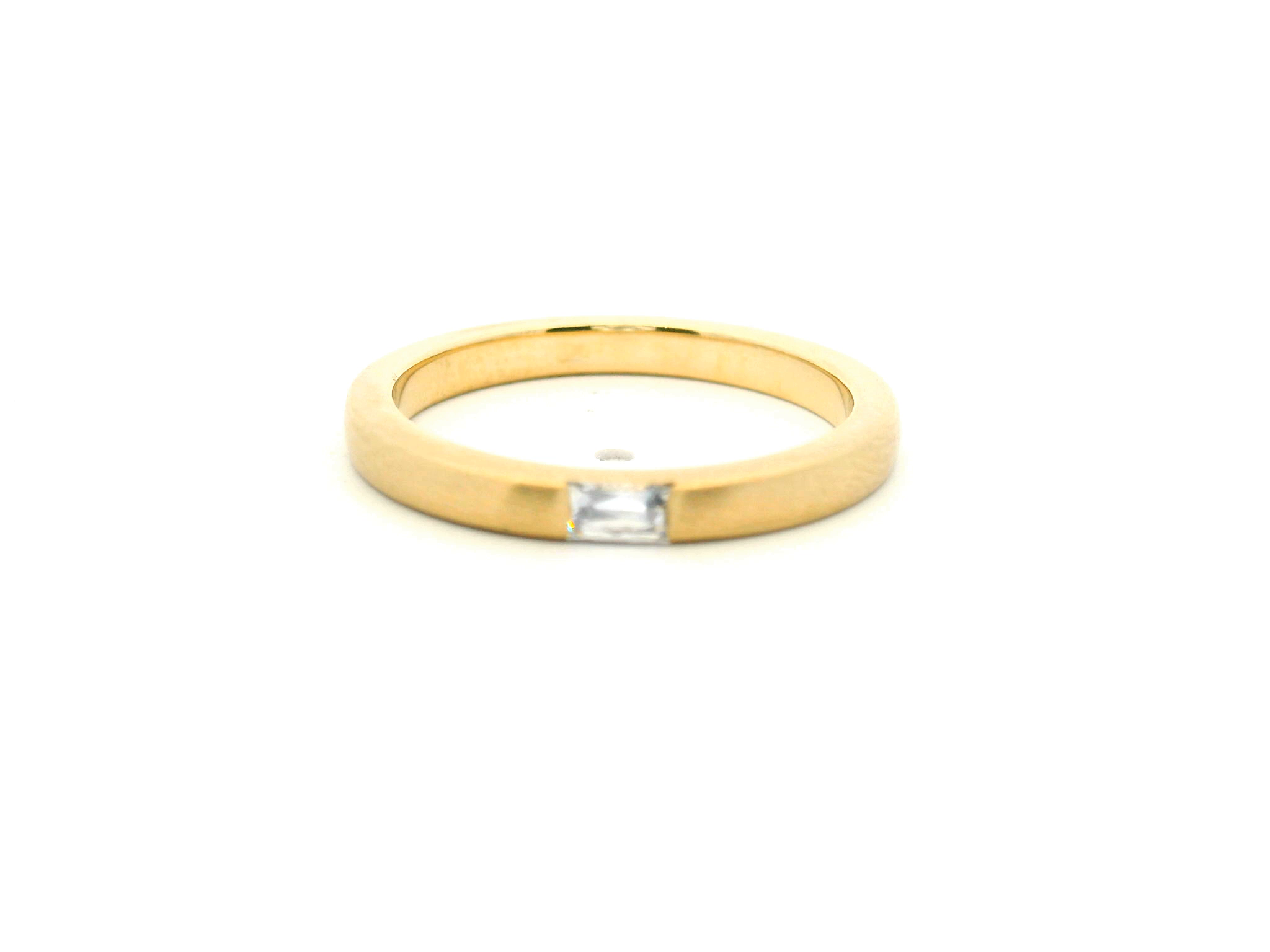 Diamond Flush Set Wedding Band