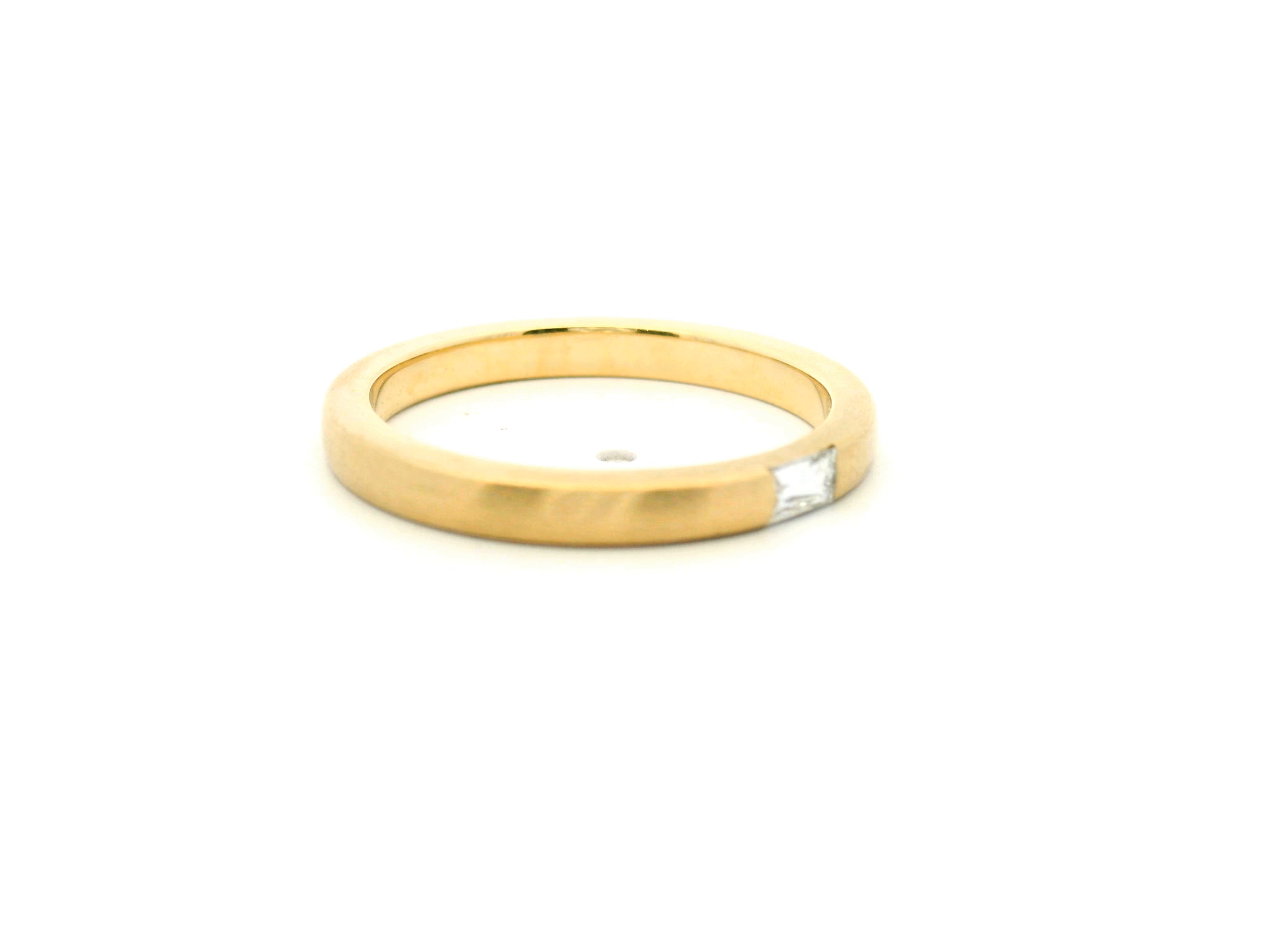 Diamond Flush Set Wedding Band