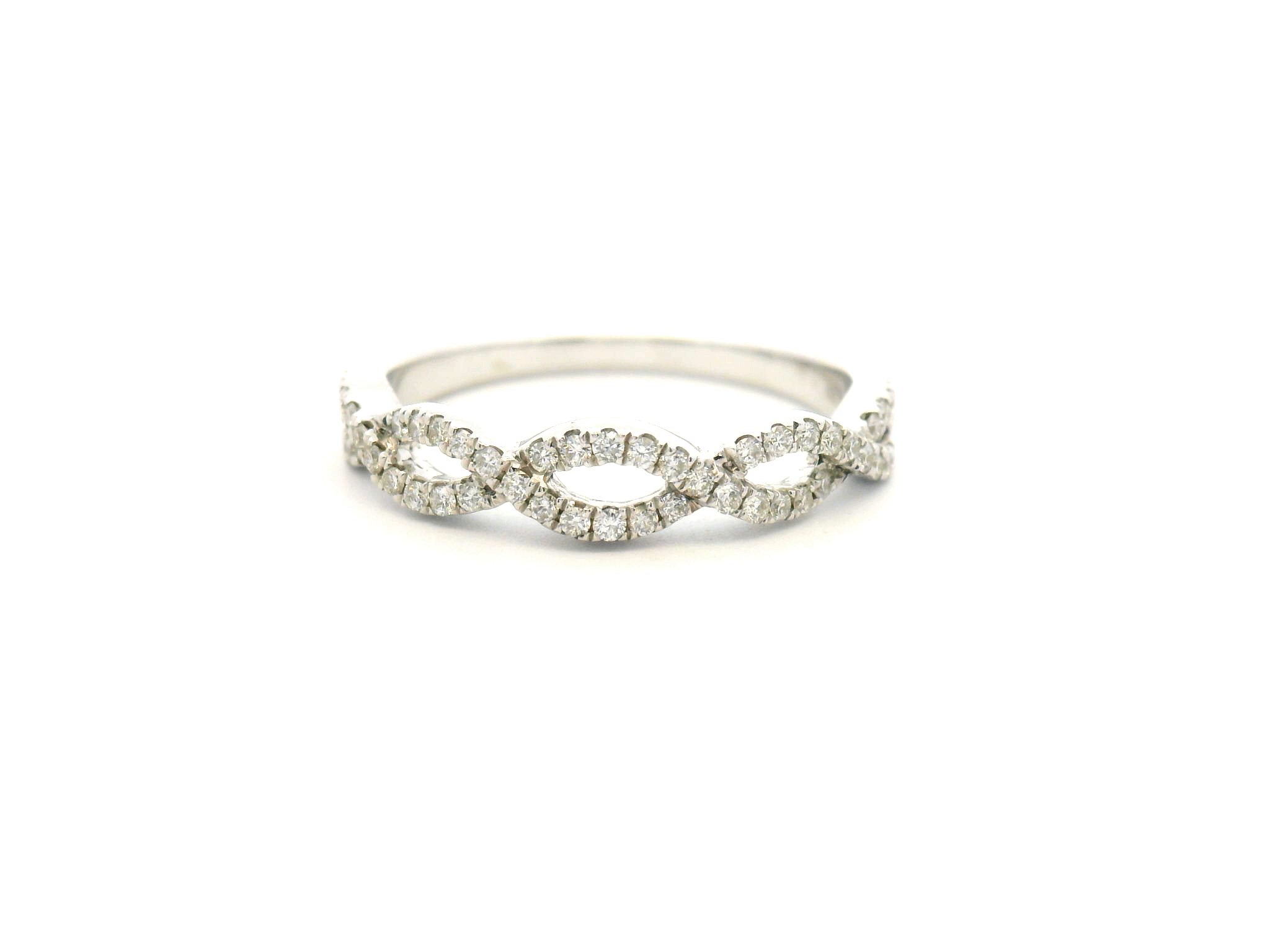 Diamond Twist Wedding Band