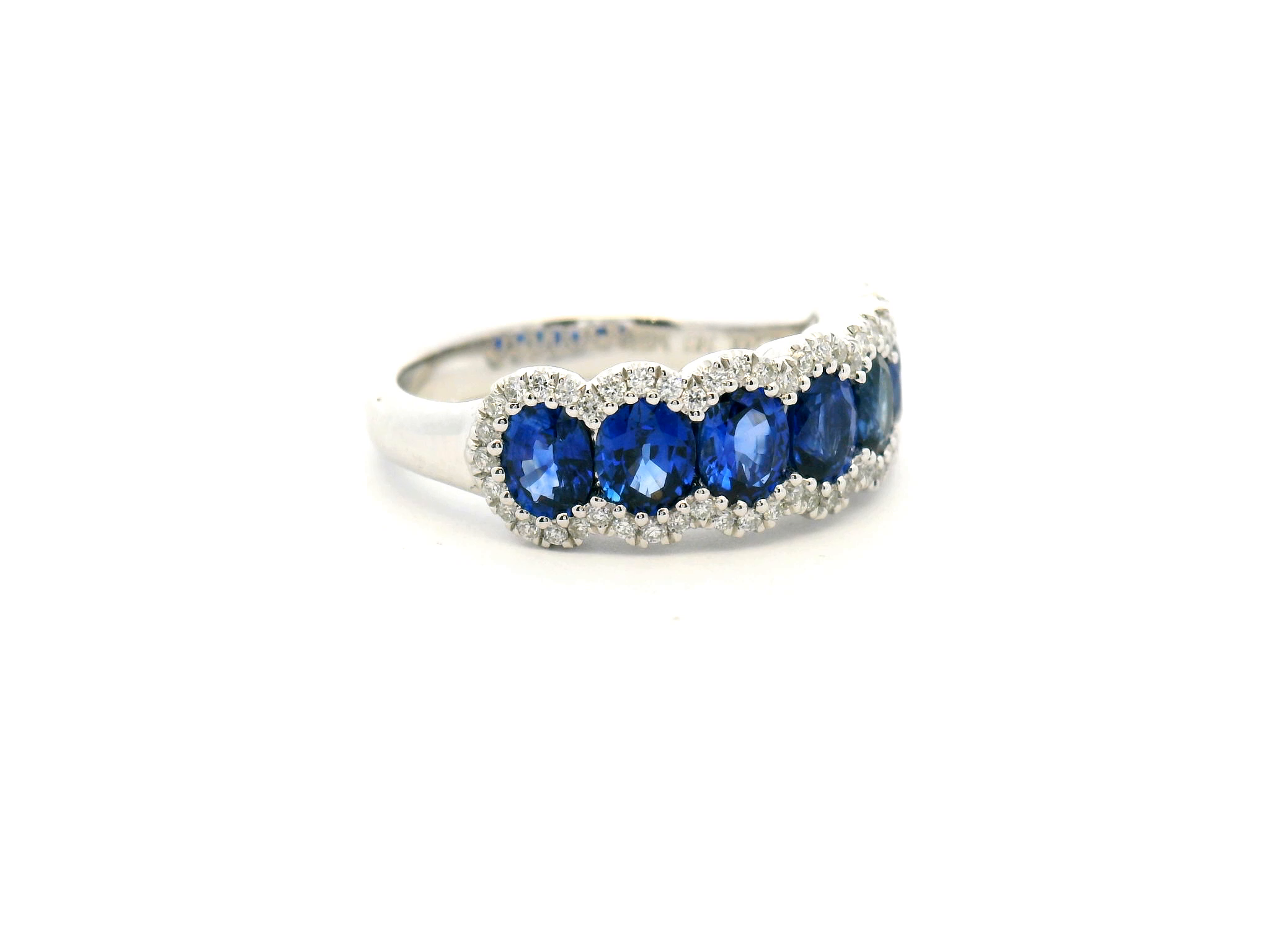Sapphire and Diamond Border Fashion Ring