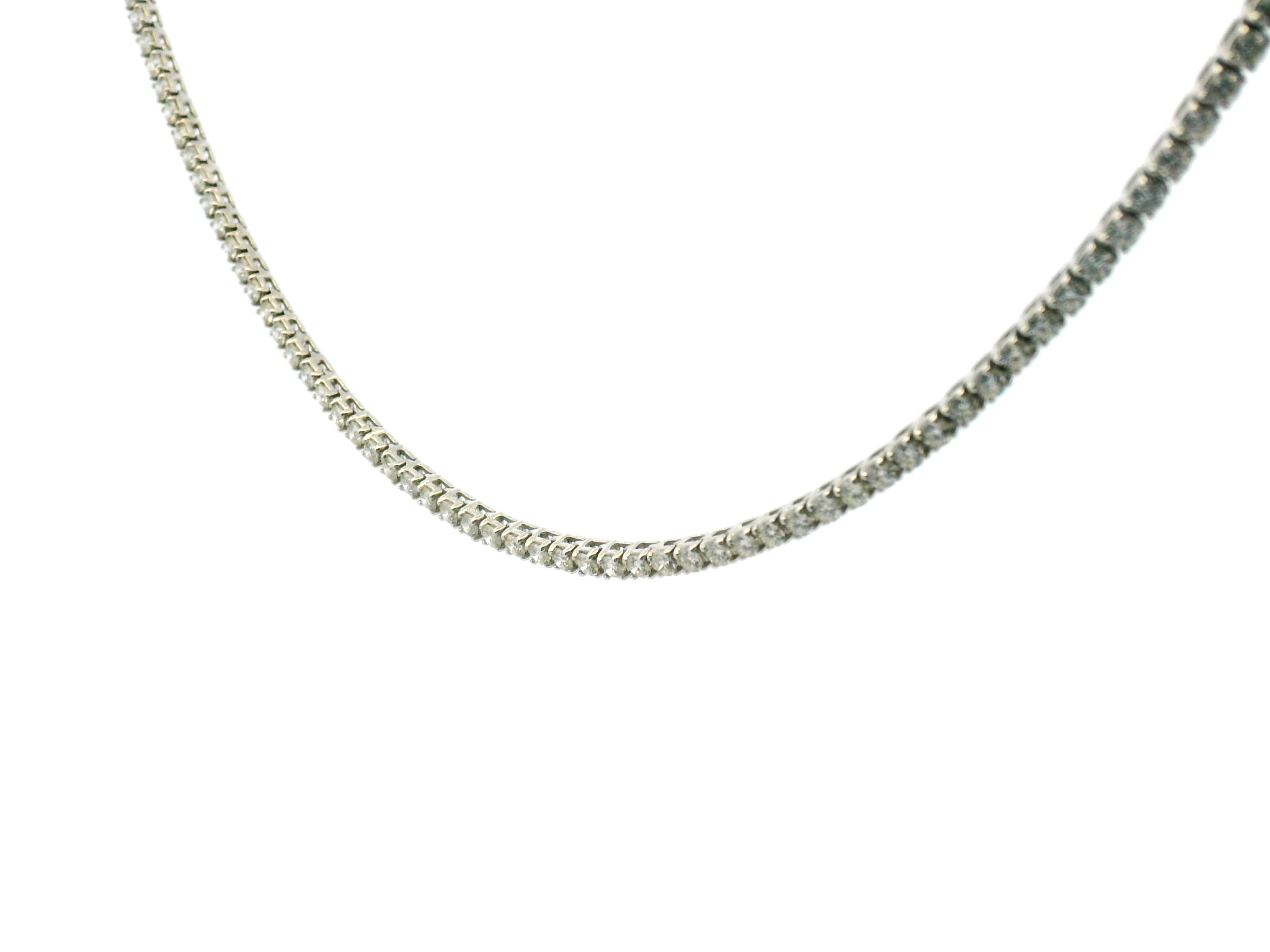 Diamond Straight Line Tennis Necklace