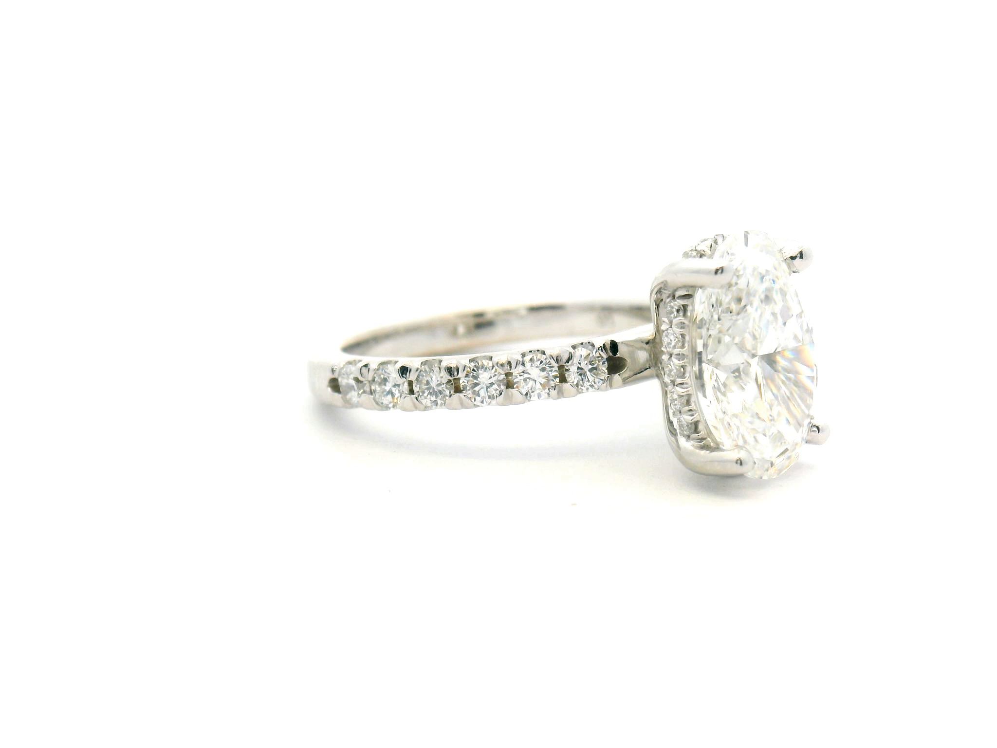 Oval Accented Engagement Ring