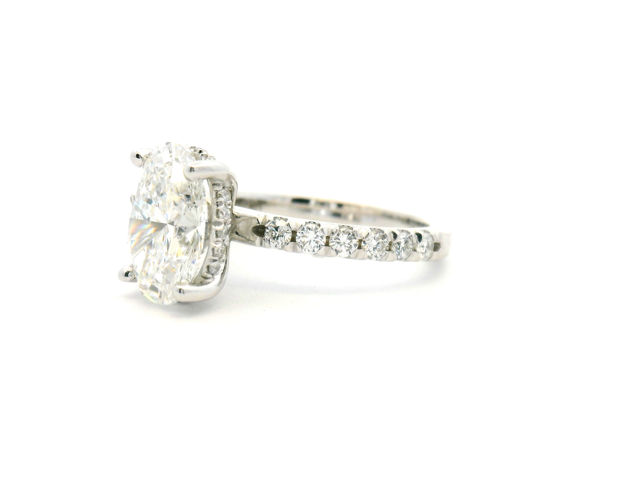 Oval Accented Engagement Ring