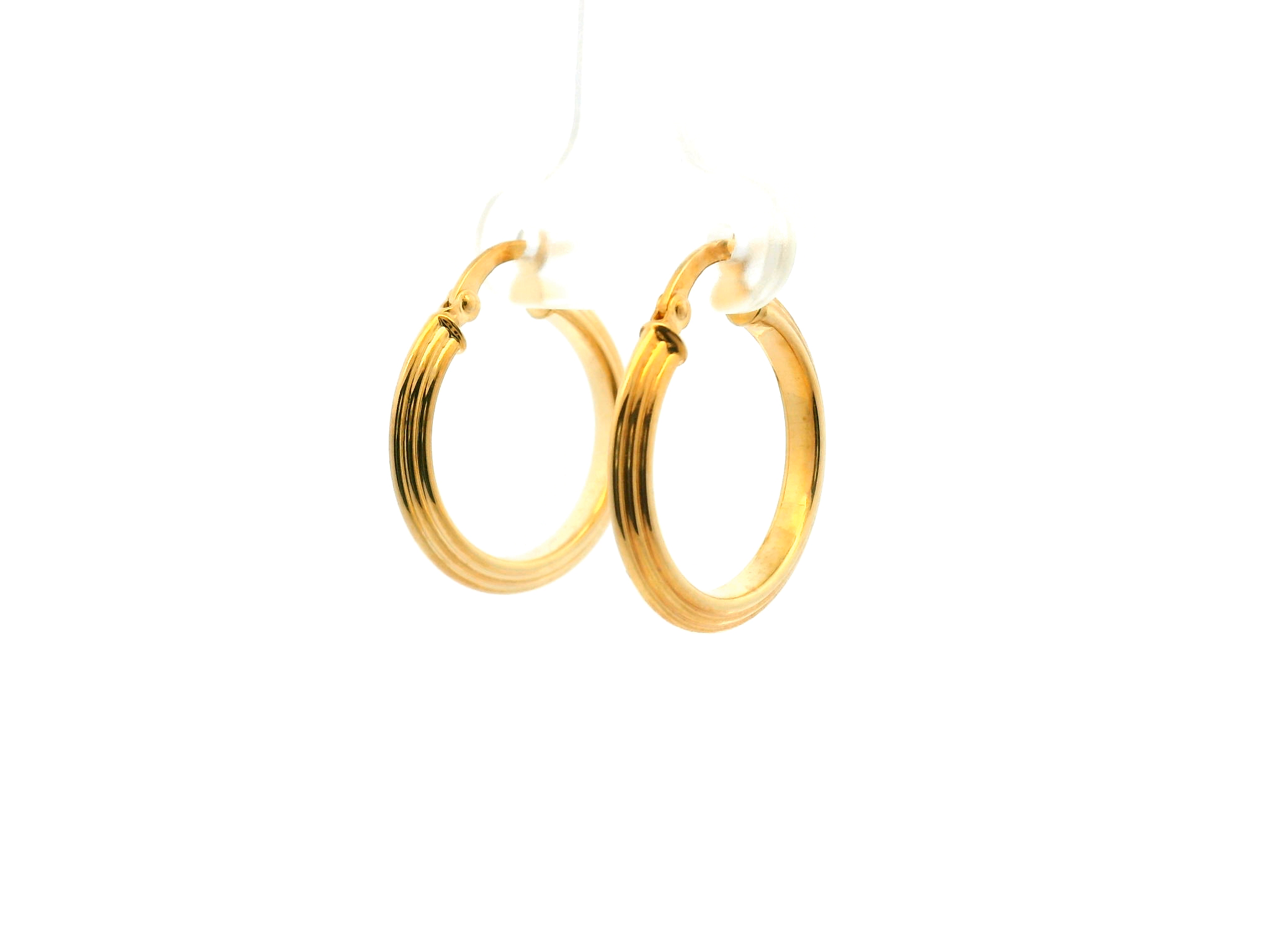 Yellow Gold Hinged Hoop Earrings