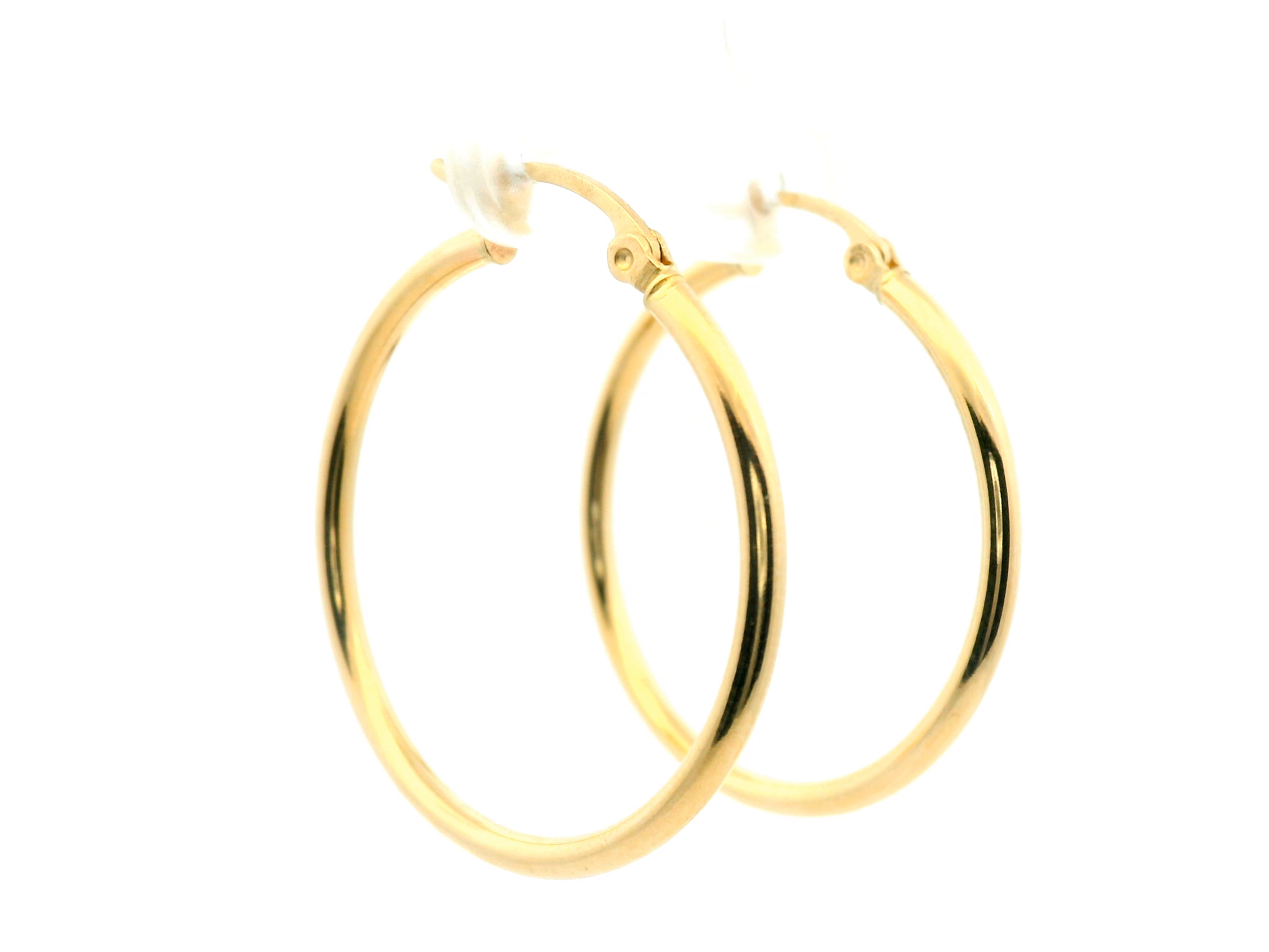 Large Round Gold Hoop Earrings