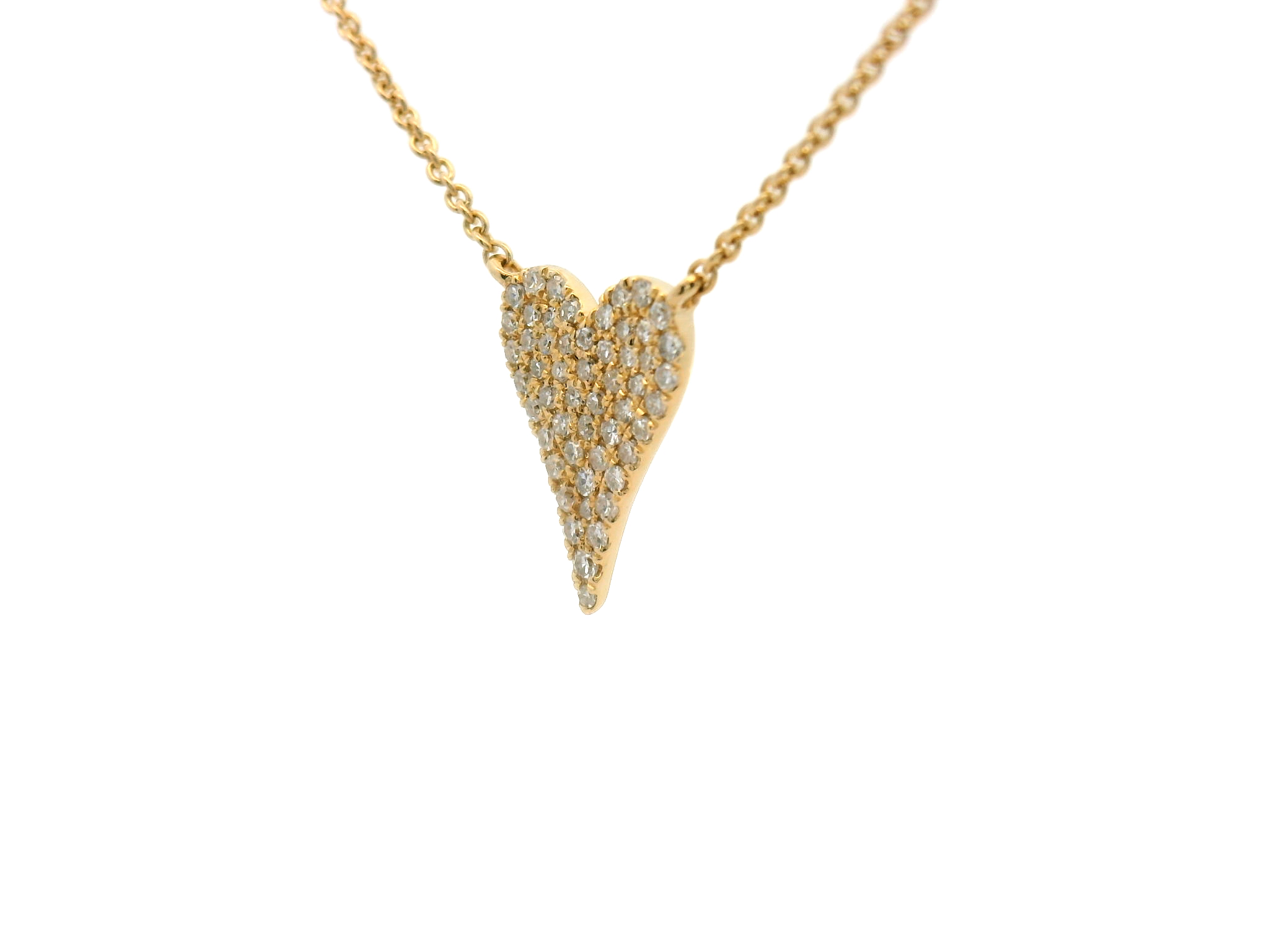 Diamond Pavé Heart Pendant Necklace