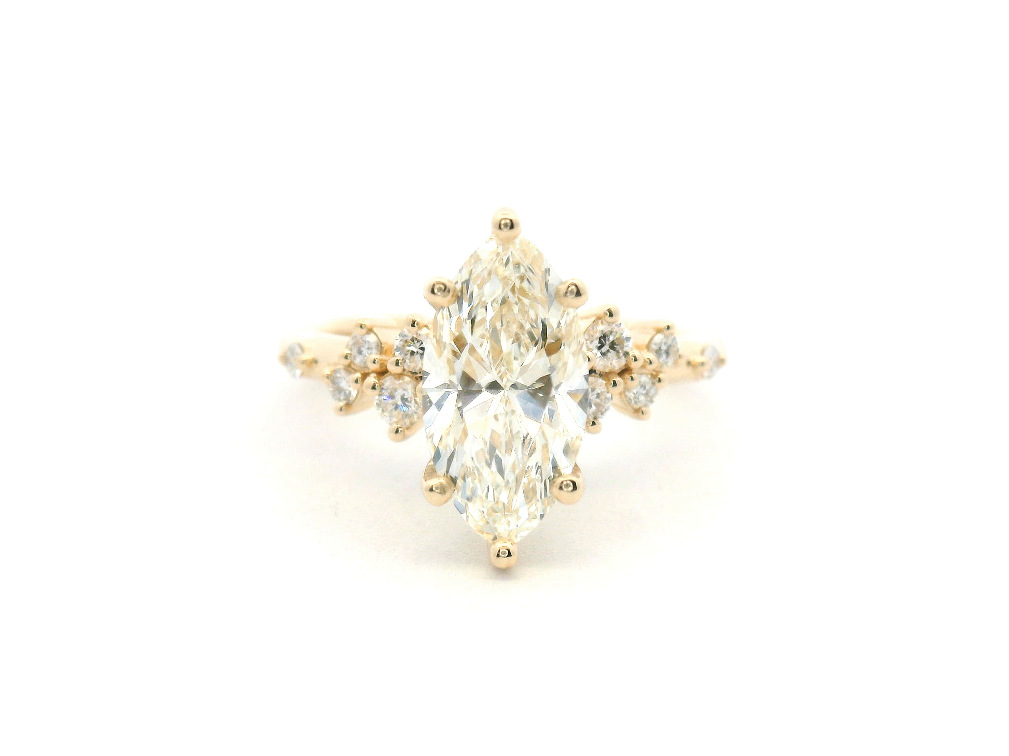 Marquise Diamond Scatter Engagement Ring
