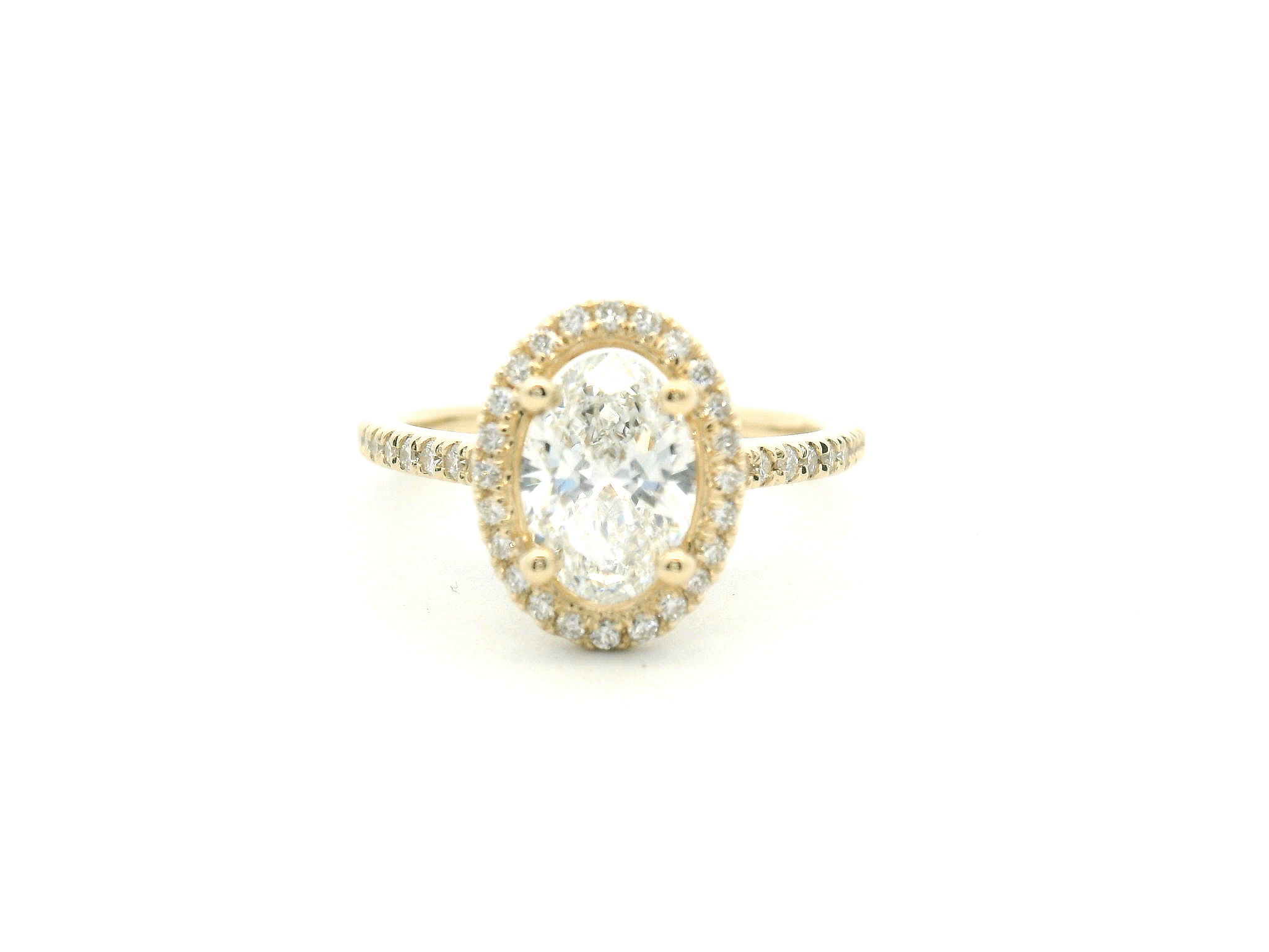Oval Diamond Halo Engagement Ring