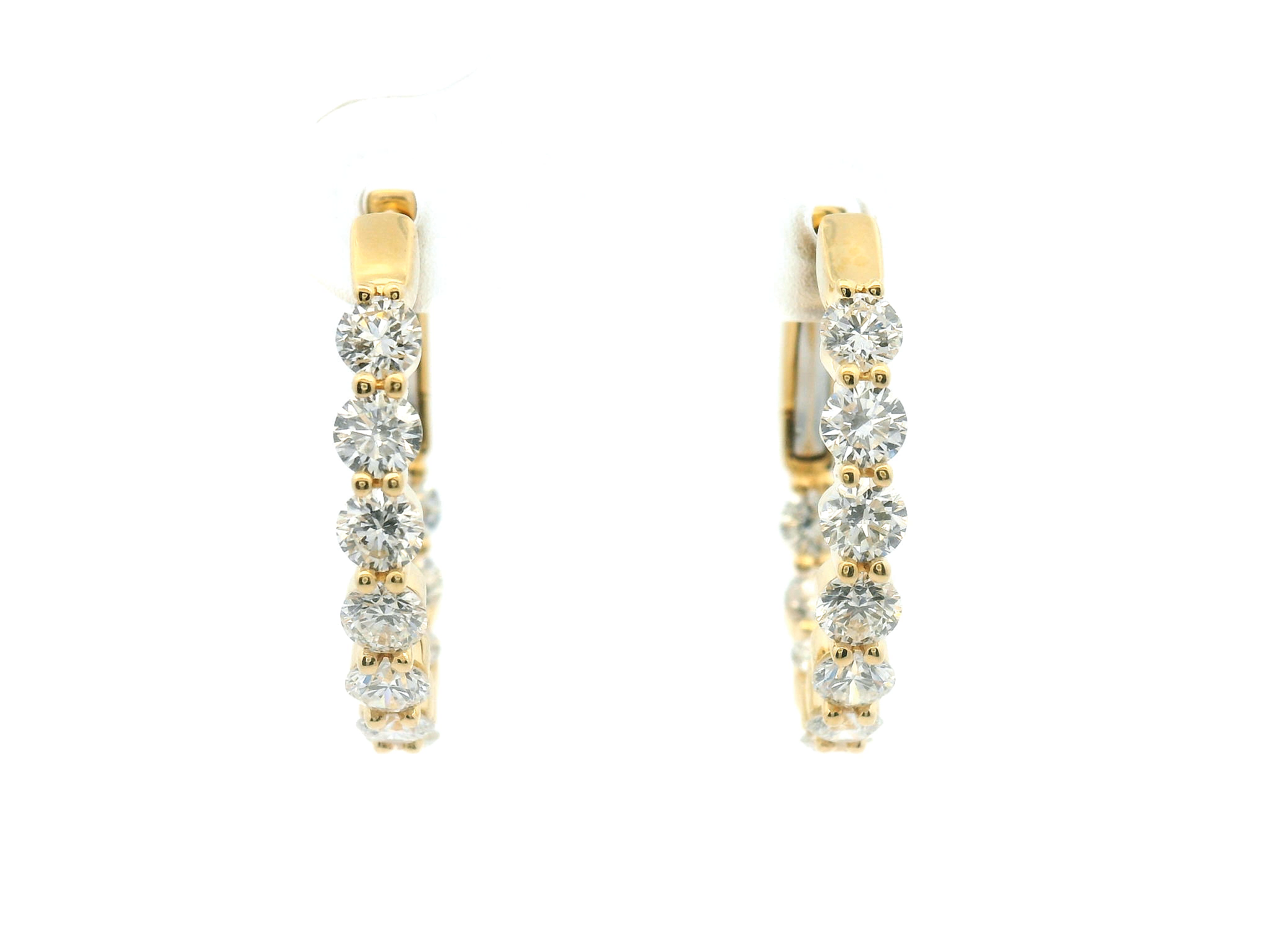 Diamond Inside Out Hoop Earrings