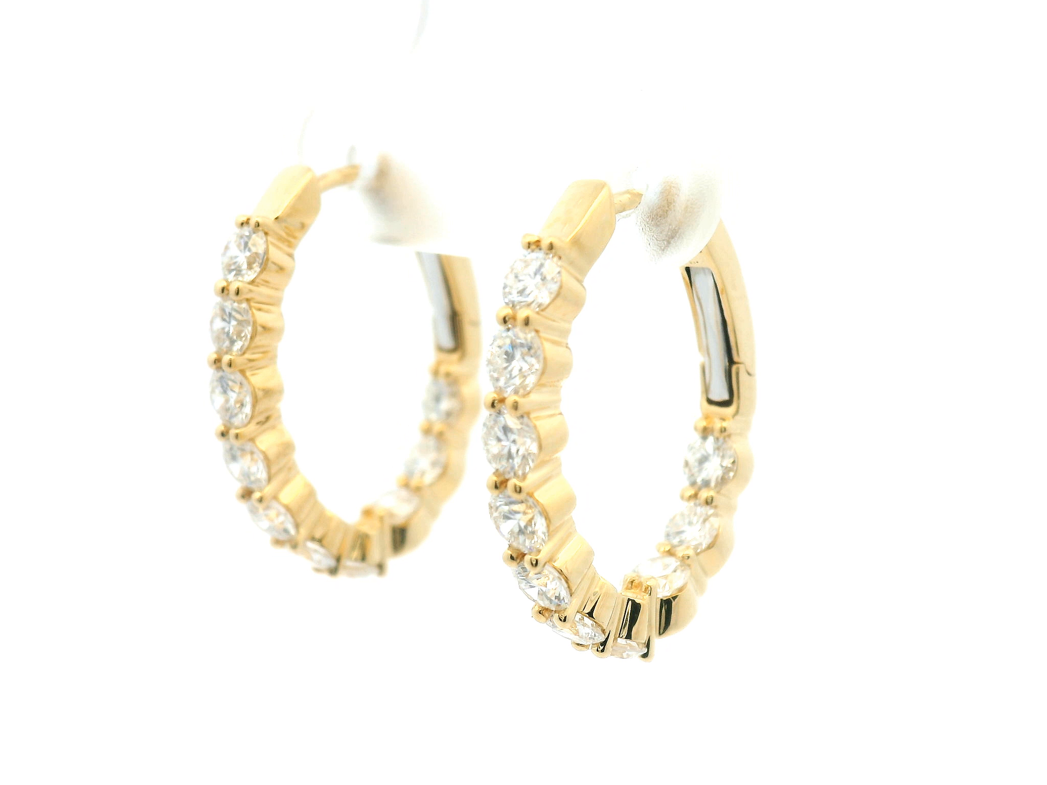 Diamond Inside Out Hoop Earrings