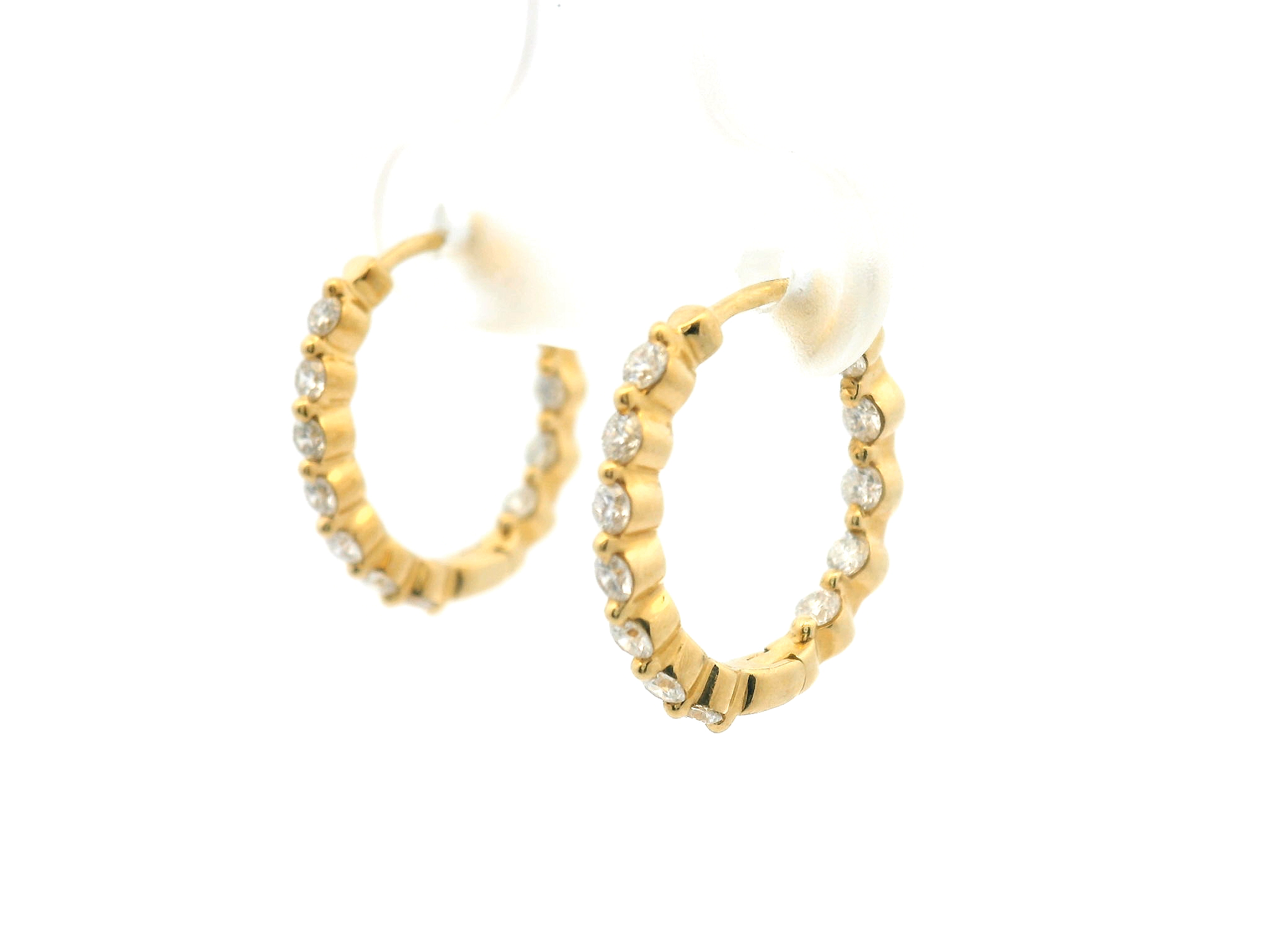 Diamond Inside Out Hoop Earrings