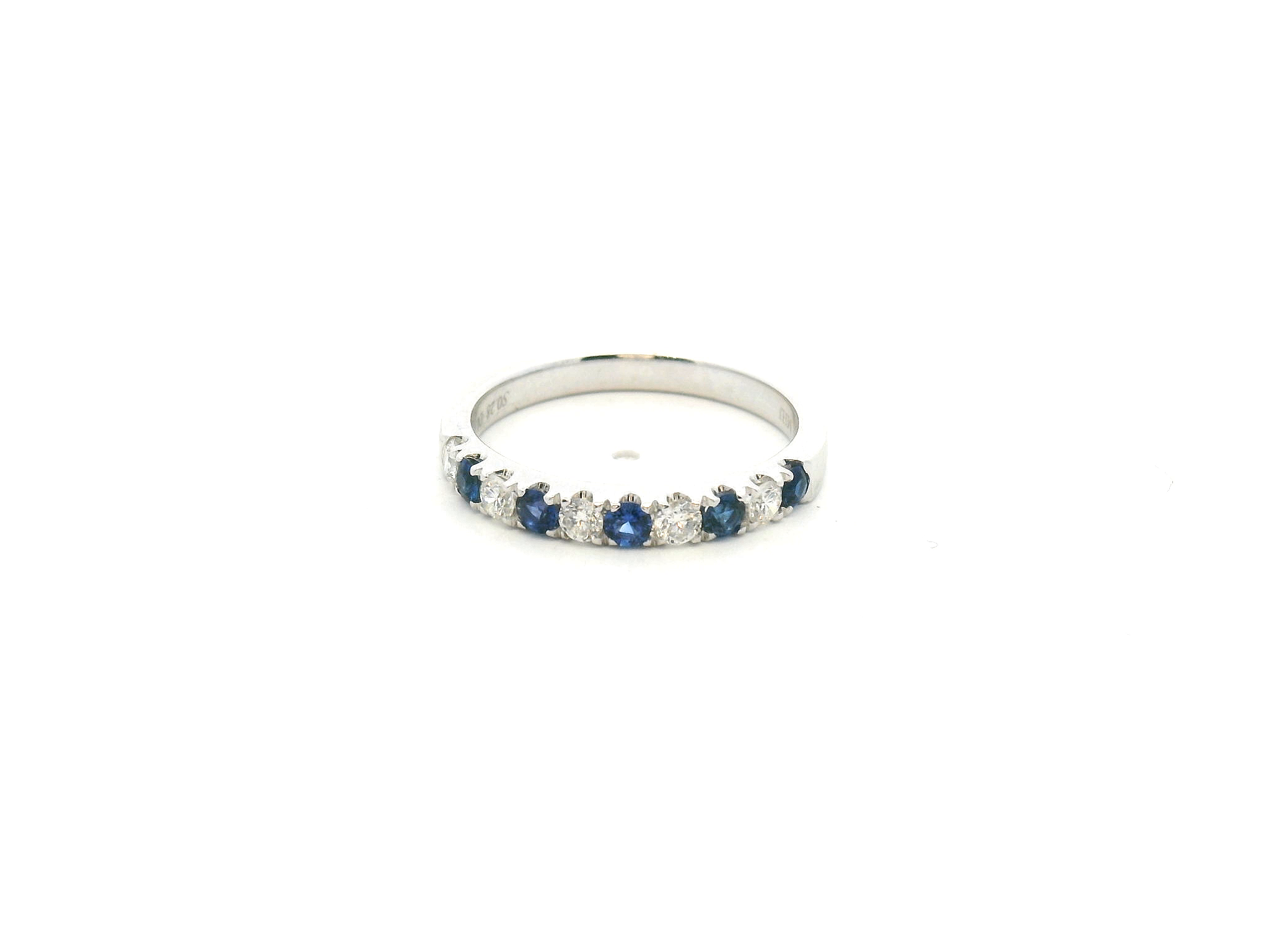 Sapphire and Diamond Alternating Band