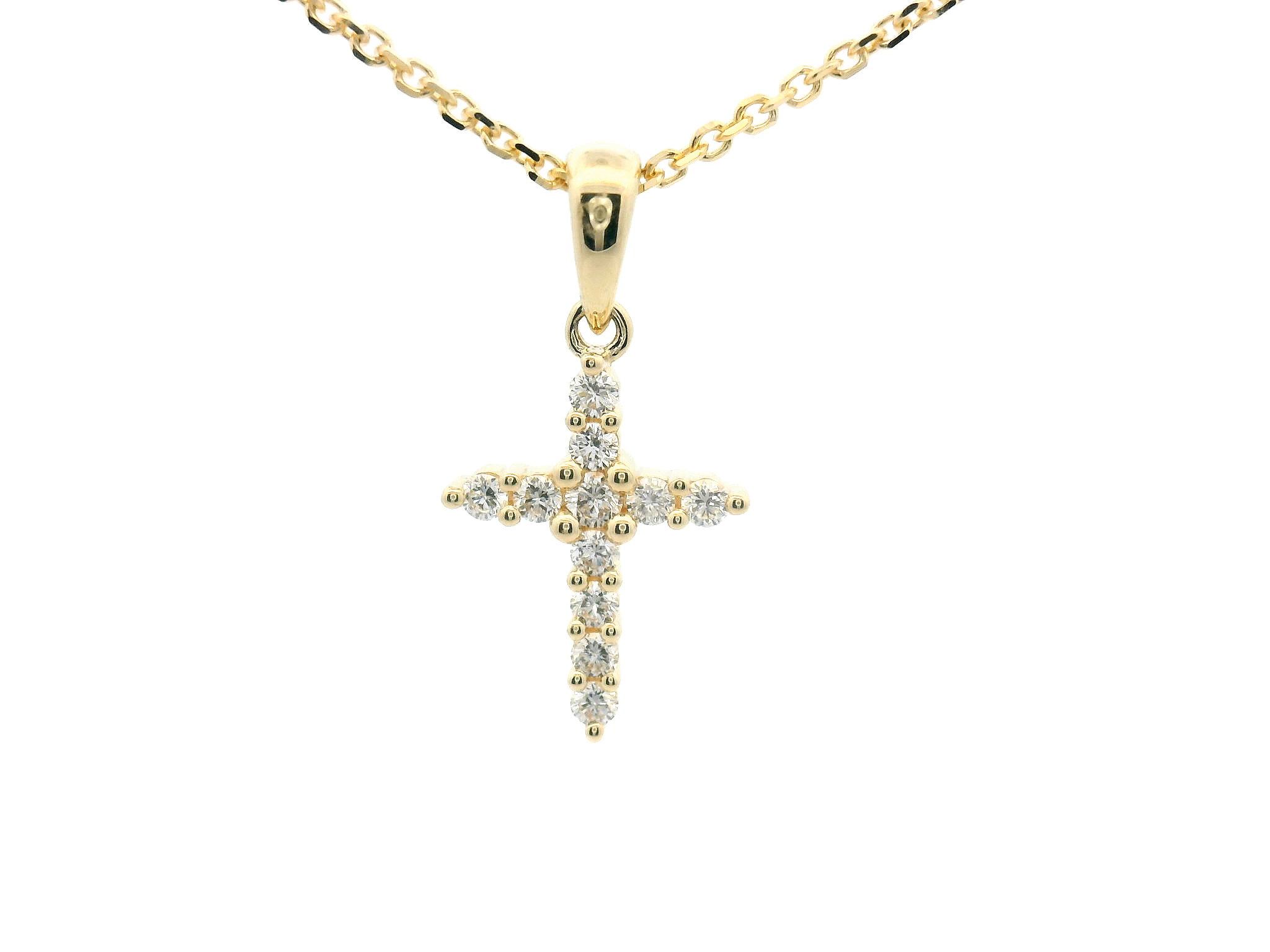 Diamond Cross Pendant Necklace