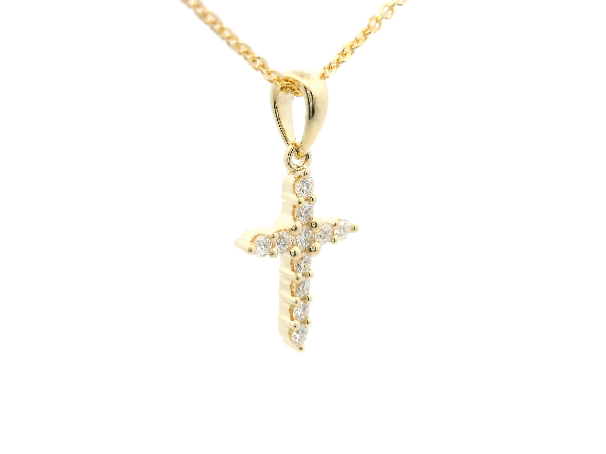 Diamond Cross Pendant Necklace