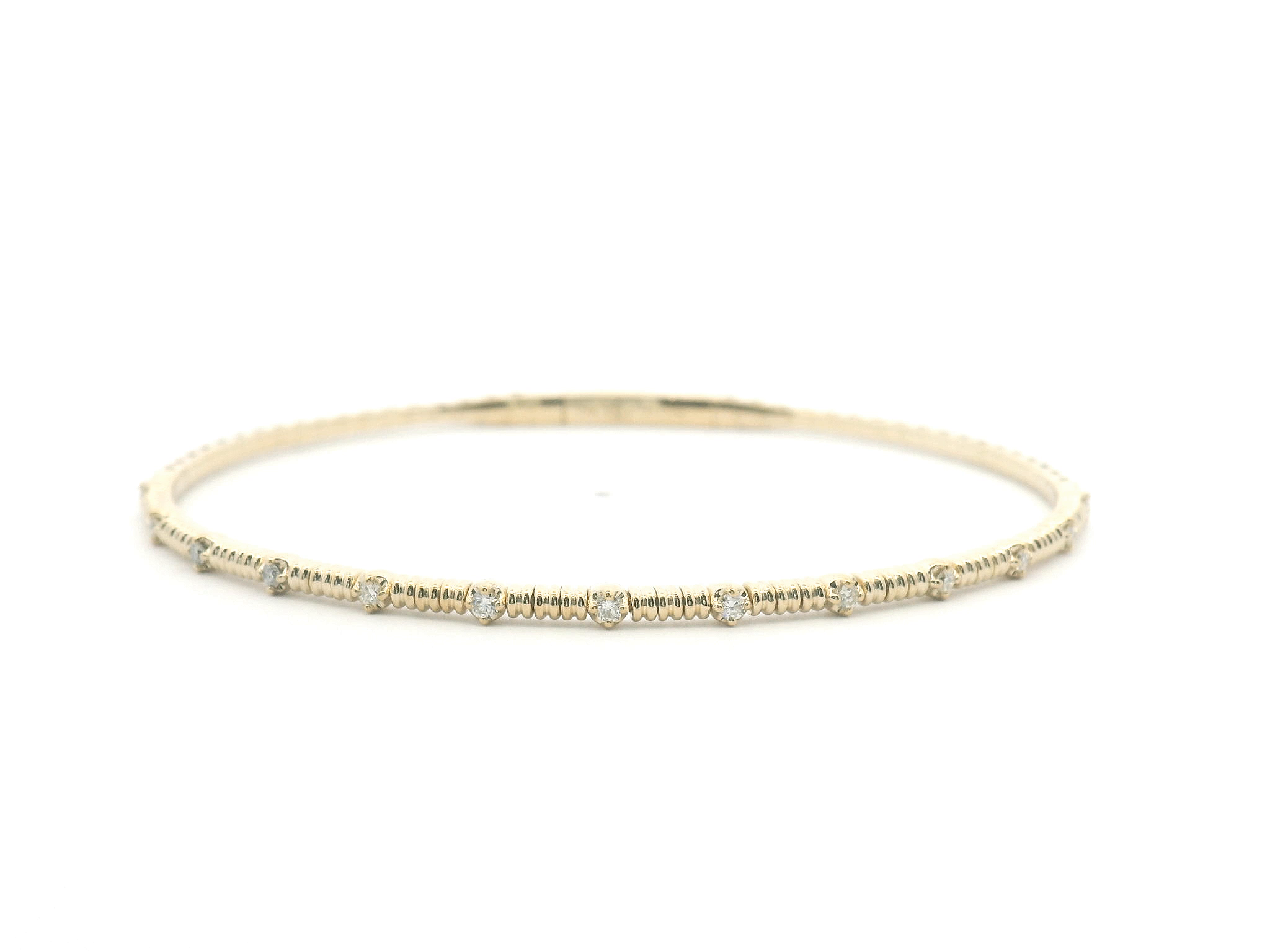 Diamond Accented Flexible Bangle Bracelet