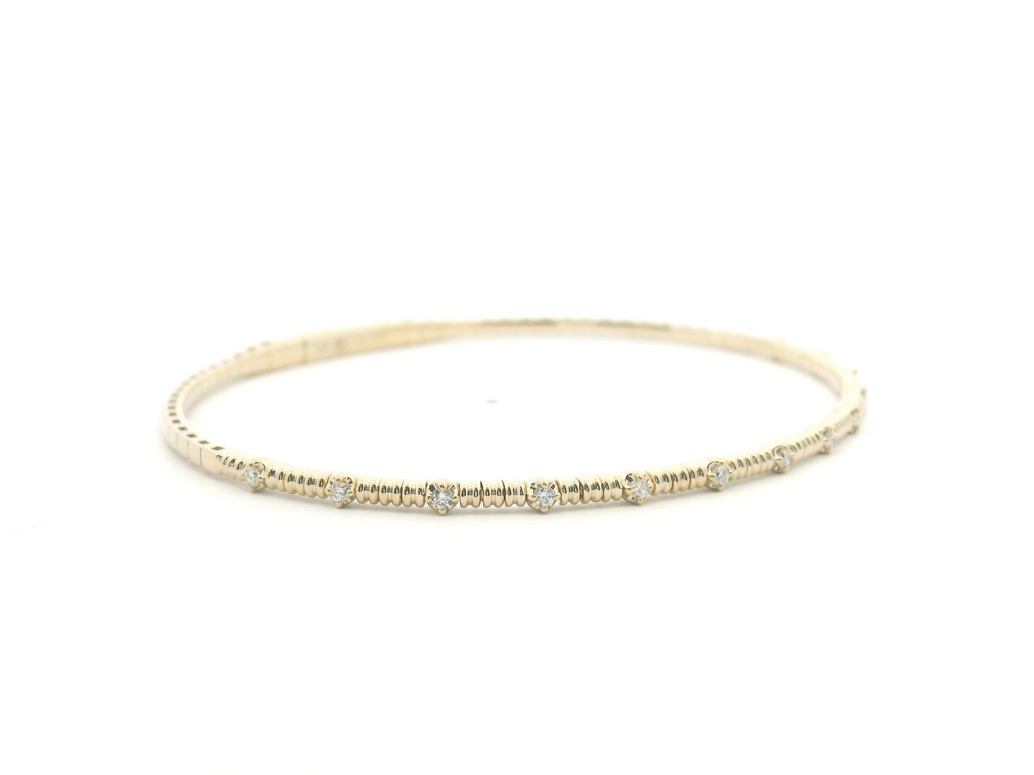 Diamond Accented Flexible Bangle Bracelet