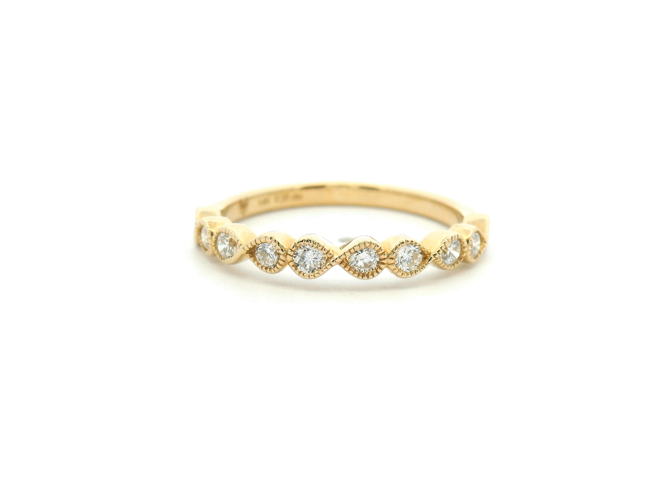 Diamond Milgrain Marquise Pattern Band