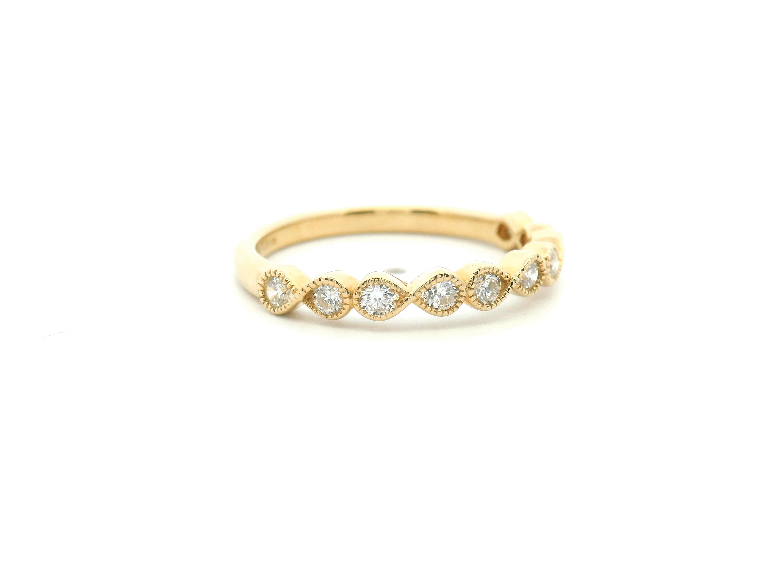 Diamond Milgrain Marquise Pattern Band