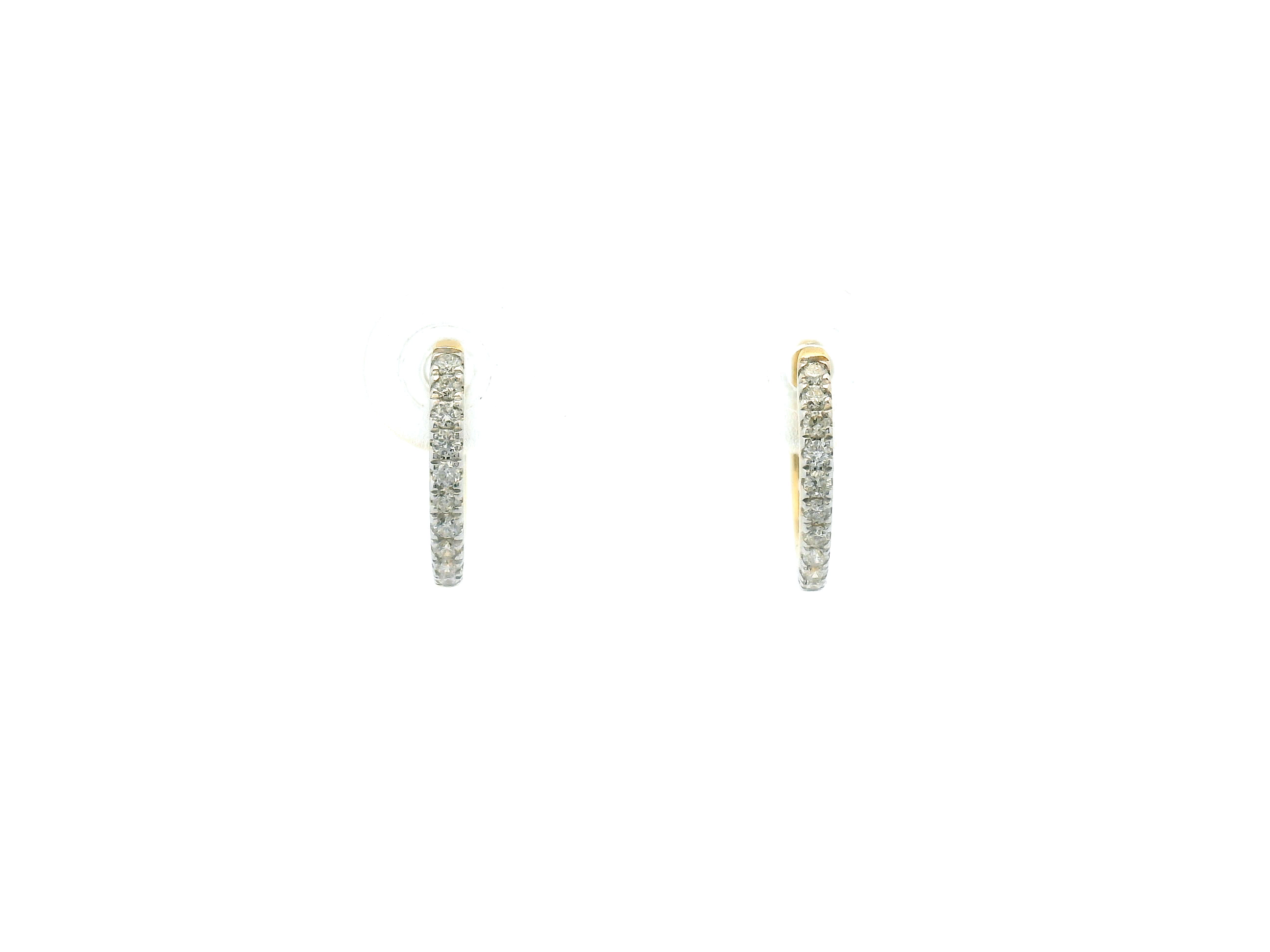 Diamond Huggie Hoop Earrings