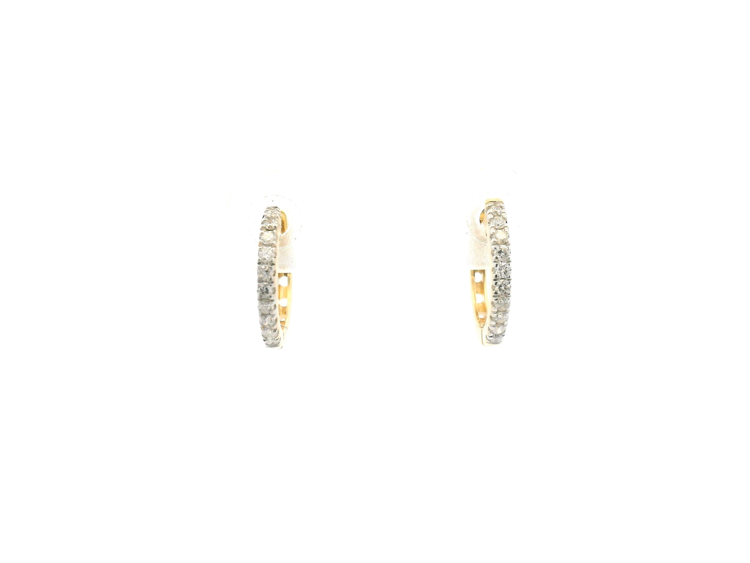 Diamond Huggie Hoop Earrings