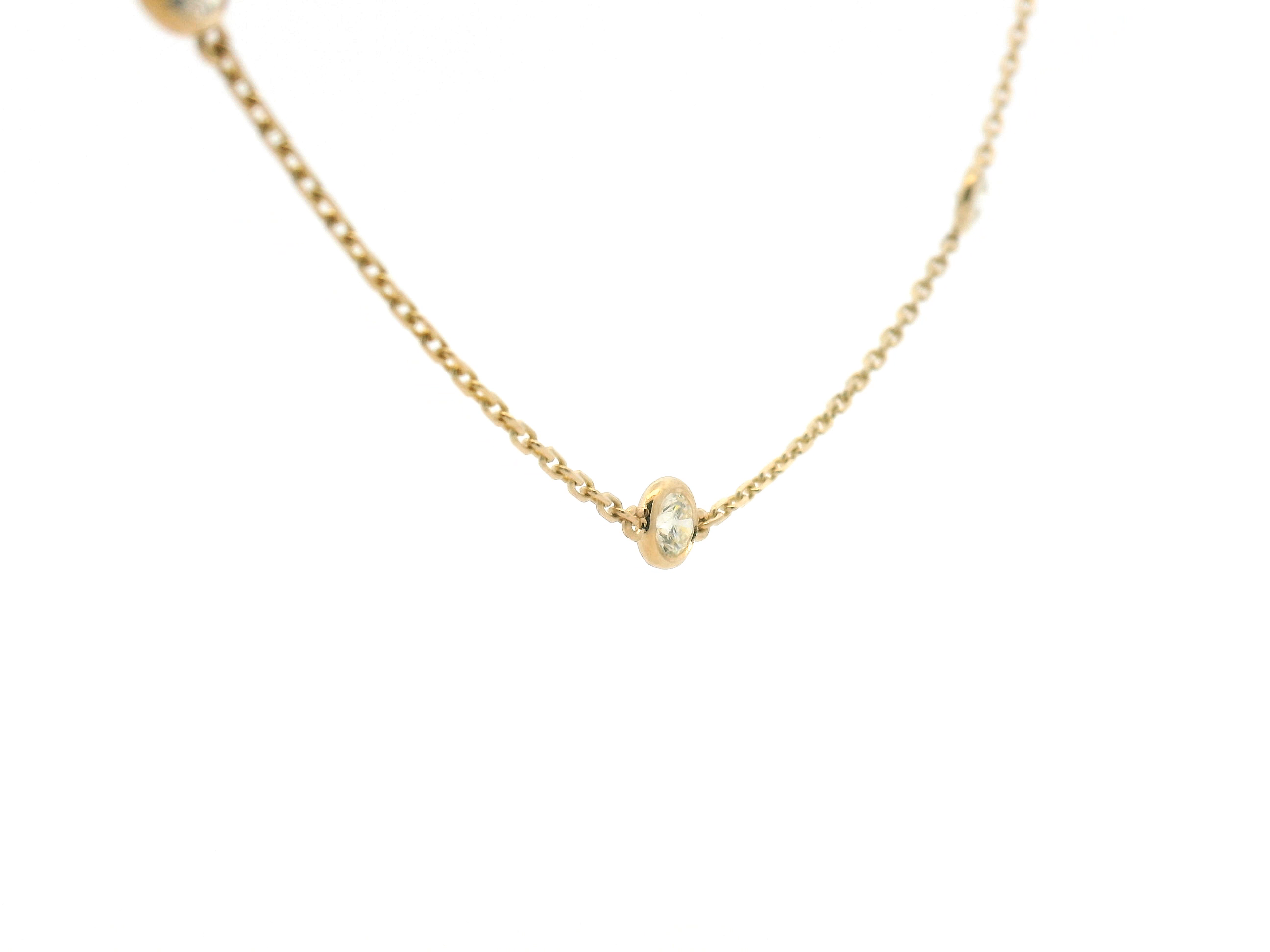 Diamond Bezel Station Necklace